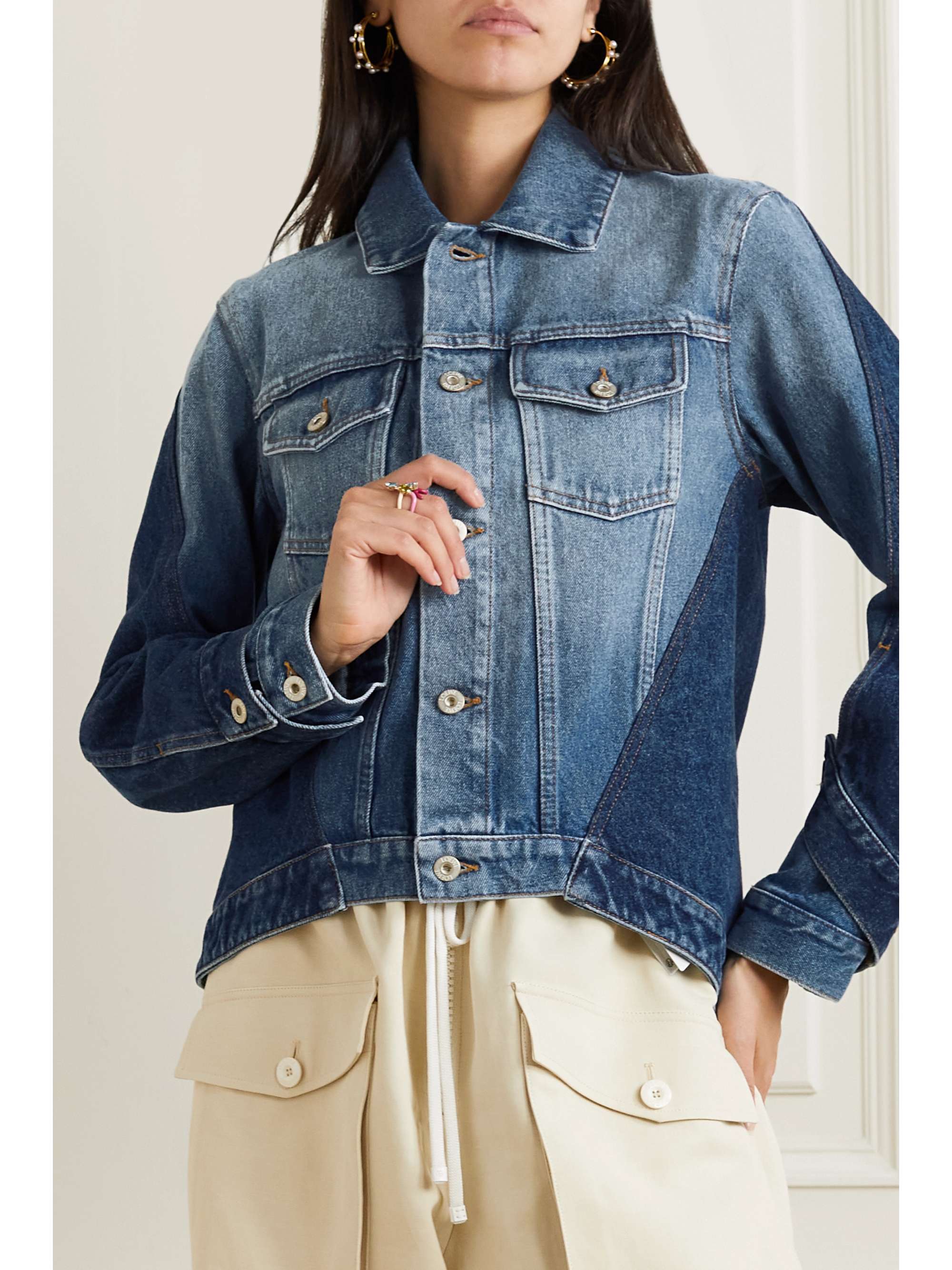 LOEWE Paneled denim jacket | NET-A-PORTER