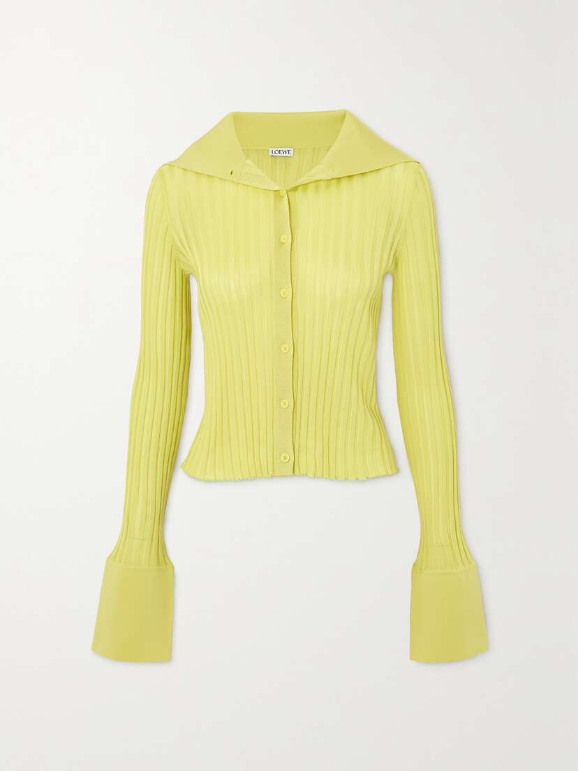 Loewe — Embellished ribbed-knit cardigan