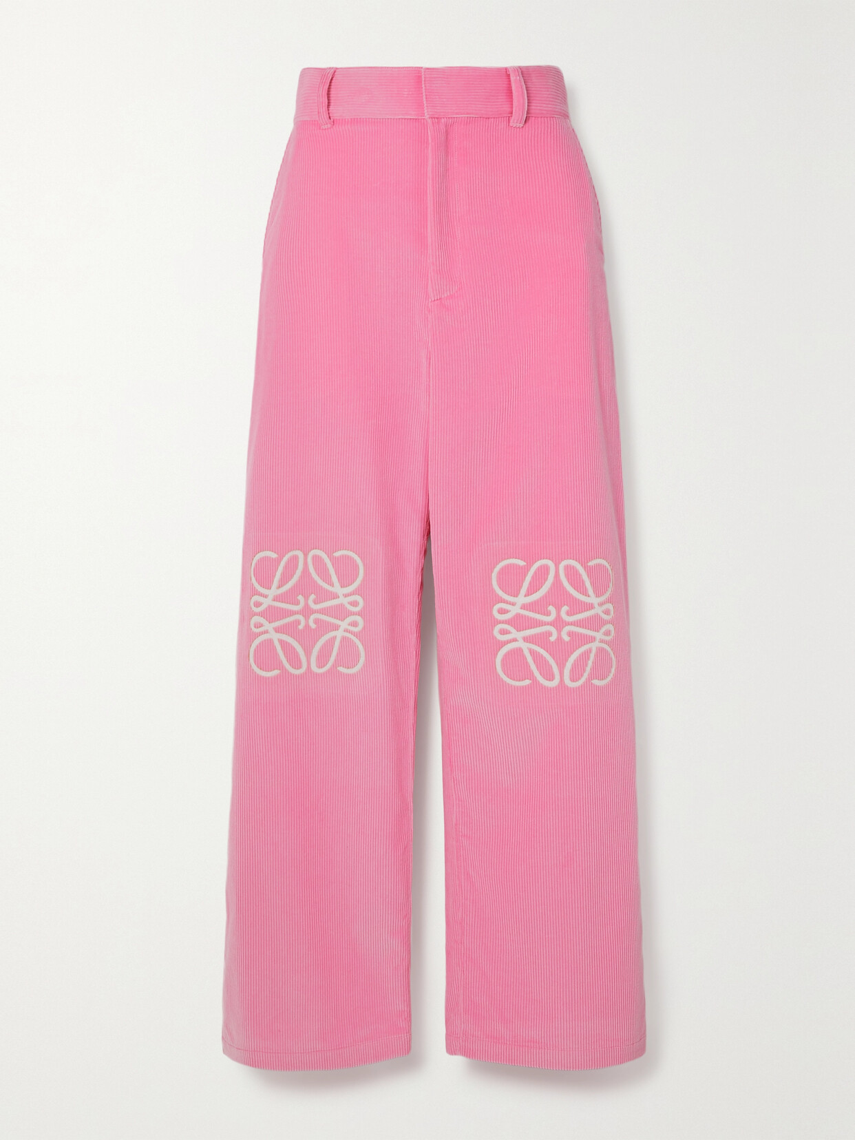 Loewe Anagram Patch Corduroy Trousers In Pink