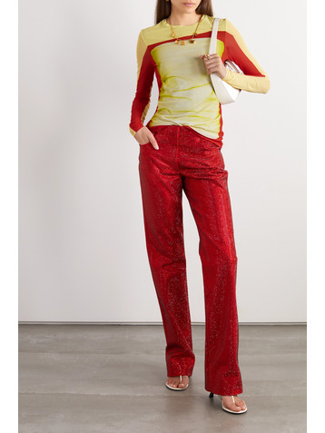 Loewe Printed stretch-mesh top
