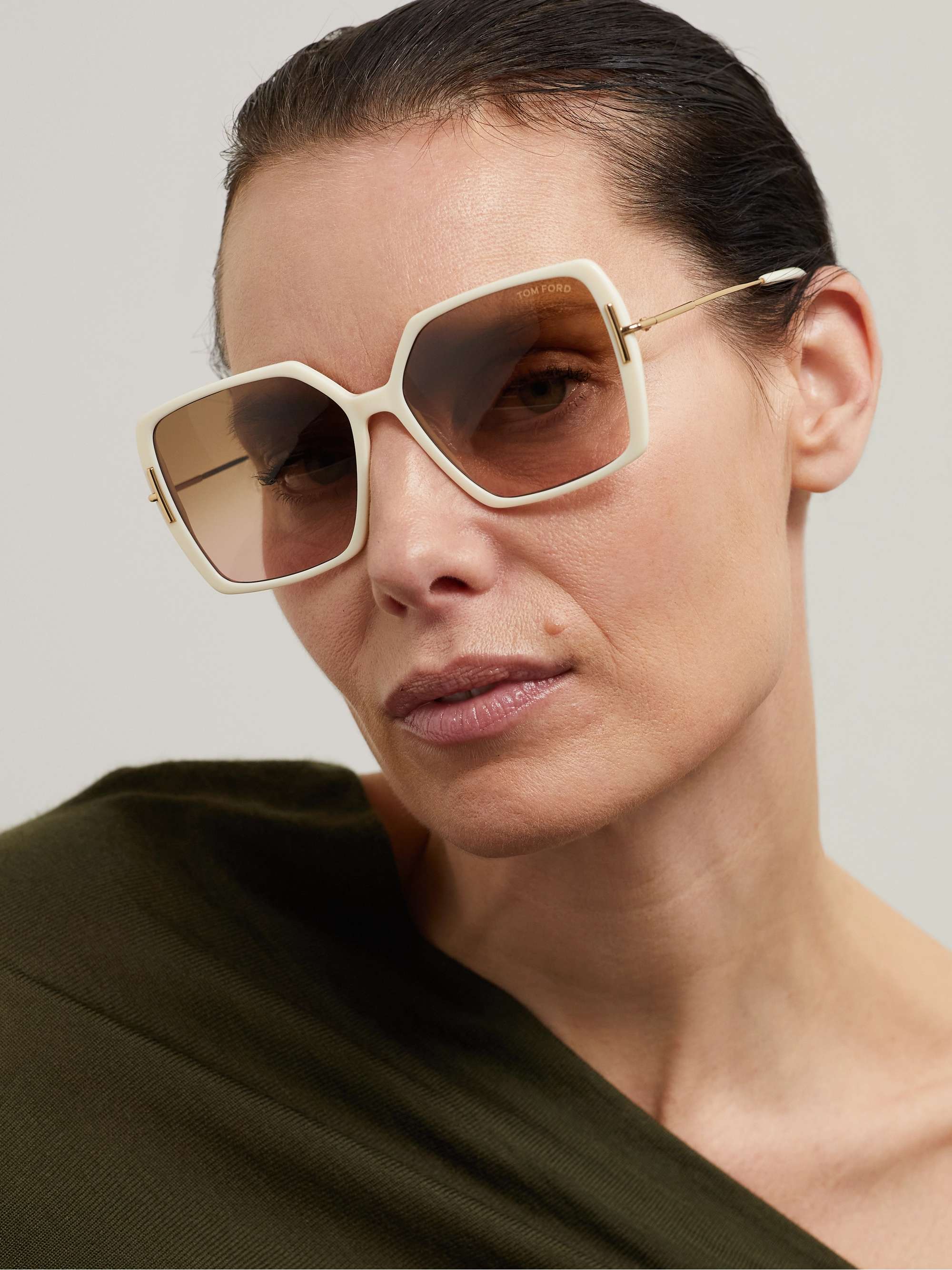 TOM EYEWEAR Joanna oversized square-frame acetate sunglasses | NET-A-PORTER