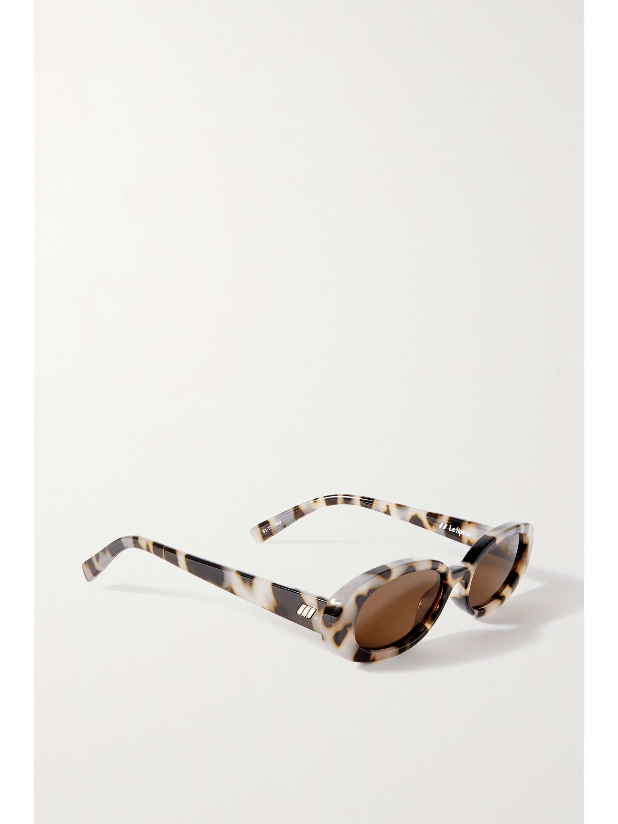LE SPECS Outta Love oval-frame tortoiseshell acetate and gold-tone sunglasses