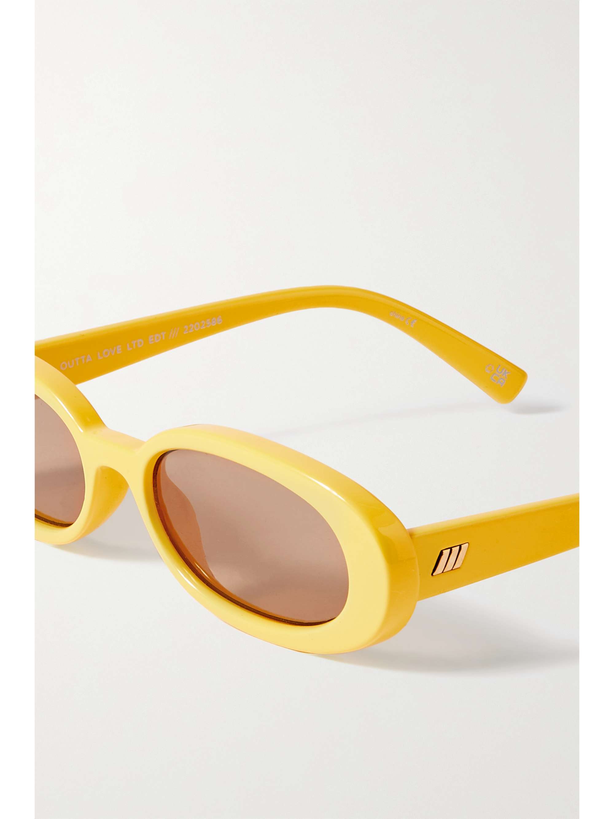 LE SPECS Outta Love ovalframe acetate sunglasses NETAPORTER