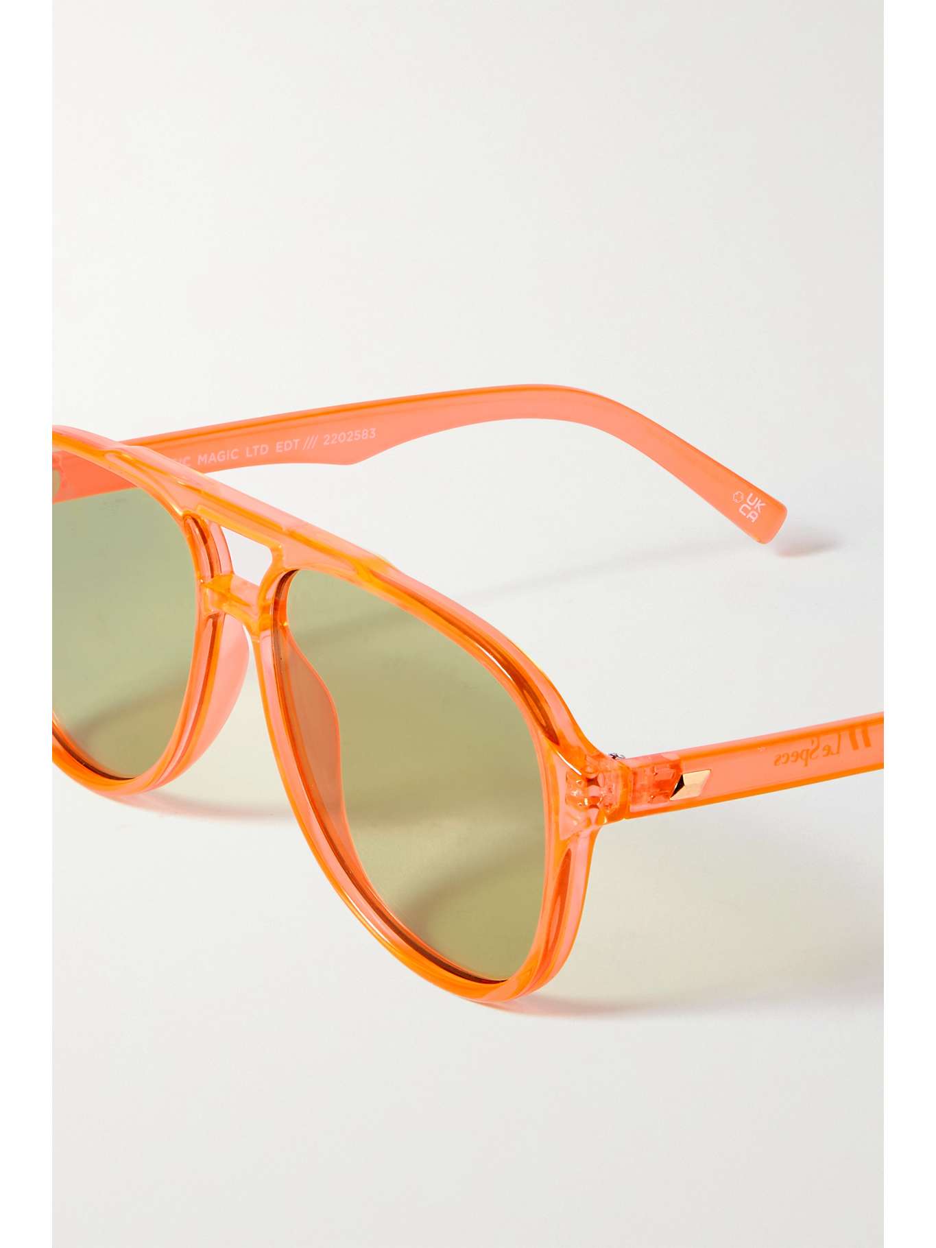 LE SPECS Tragic Magic aviatorstyle neon acetate sunglasses NETAPORTER