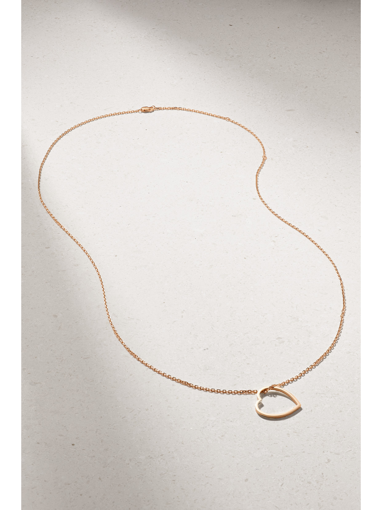 Shop Repossi Antifer Heart 18-karat Rose Gold Necklace