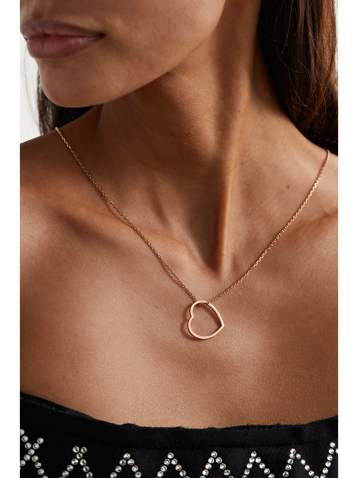 Shop Repossi Antifer Heart 18-karat Rose Gold Necklace