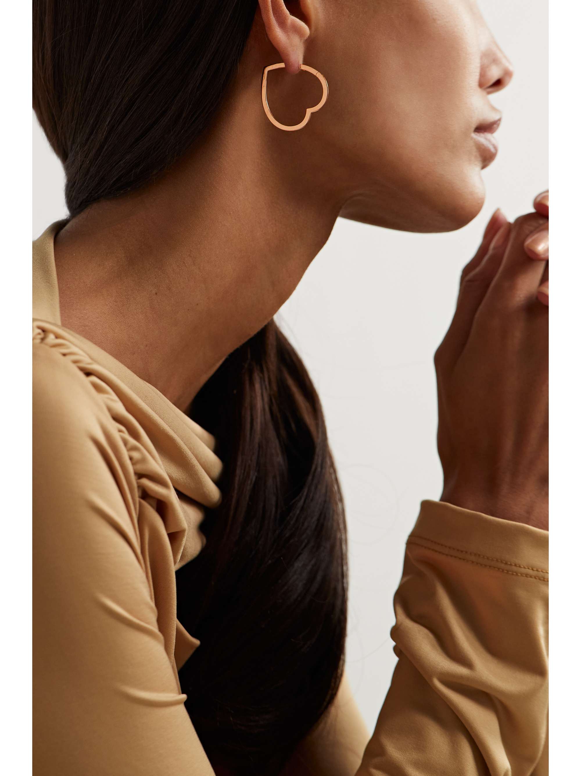 REPOSSI Antifer Heart Large 18-karat rose gold single earring