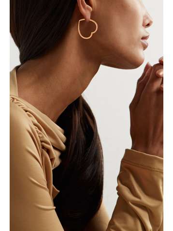 REPOSSI レポシ Antifer ハート ラージ おおっ フープ 18KPG 