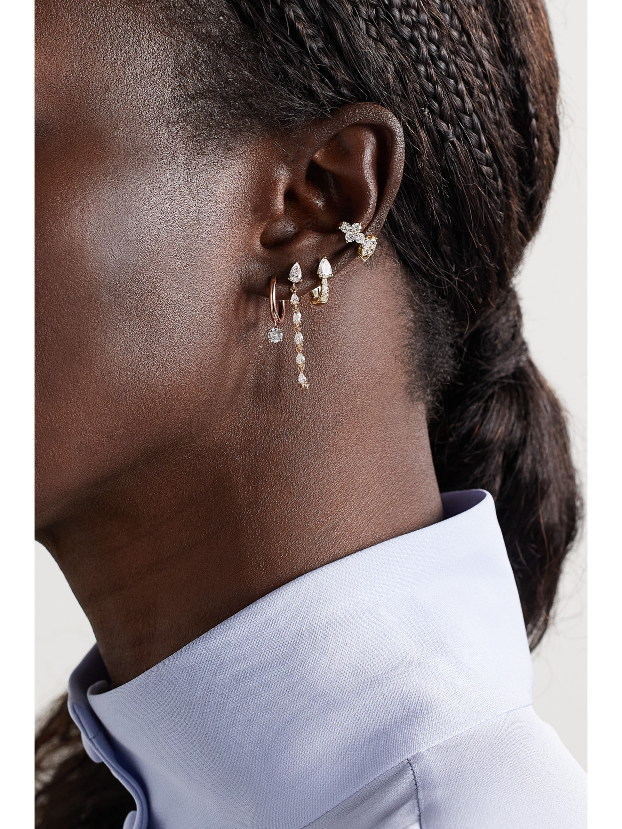 Anita Ko 18-karat Rose Gold Diamond Hoop Earrings In Rose Gold