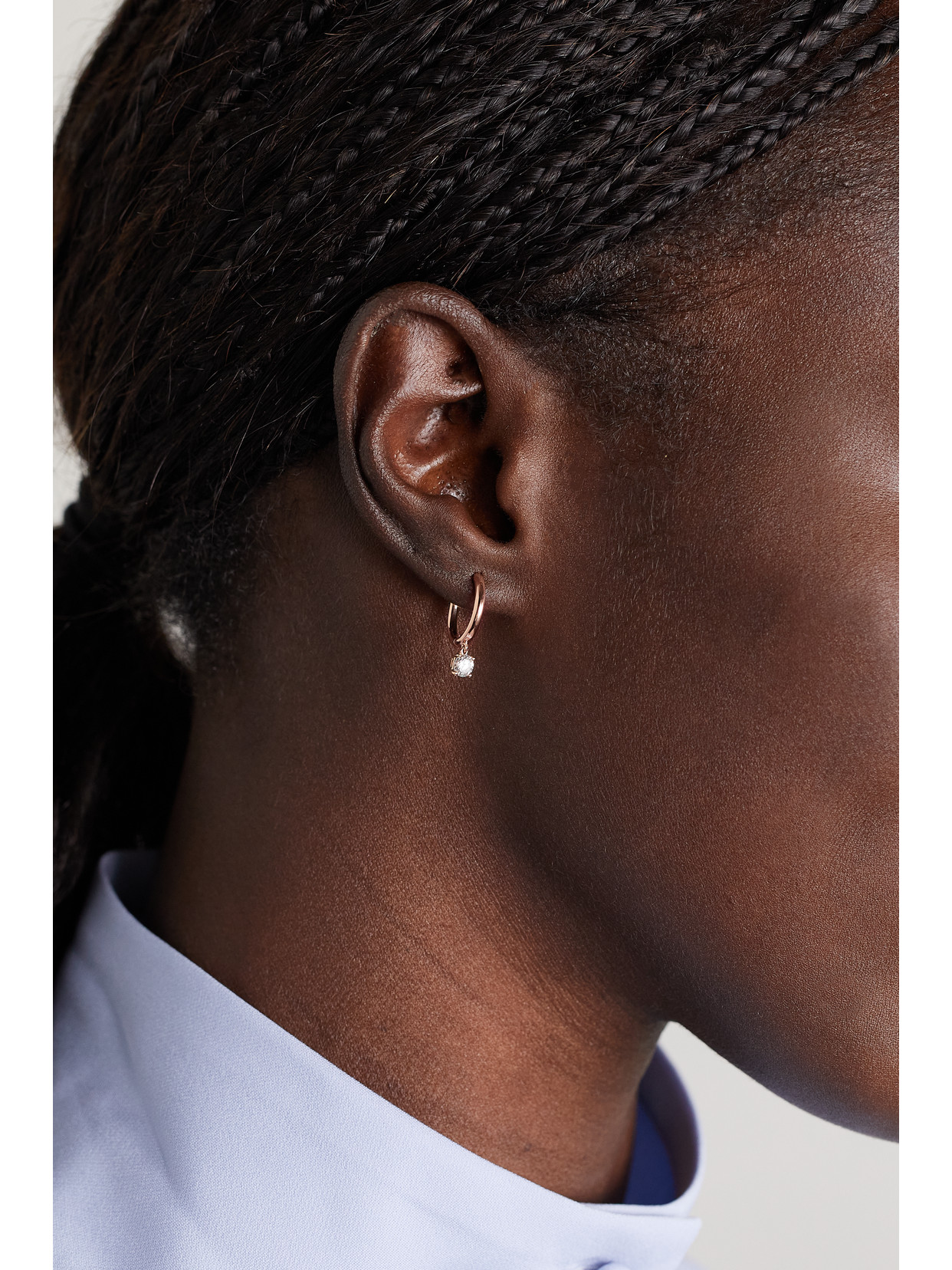 Anita Ko 18-karat Rose Gold Diamond Hoop Earrings In Rose Gold