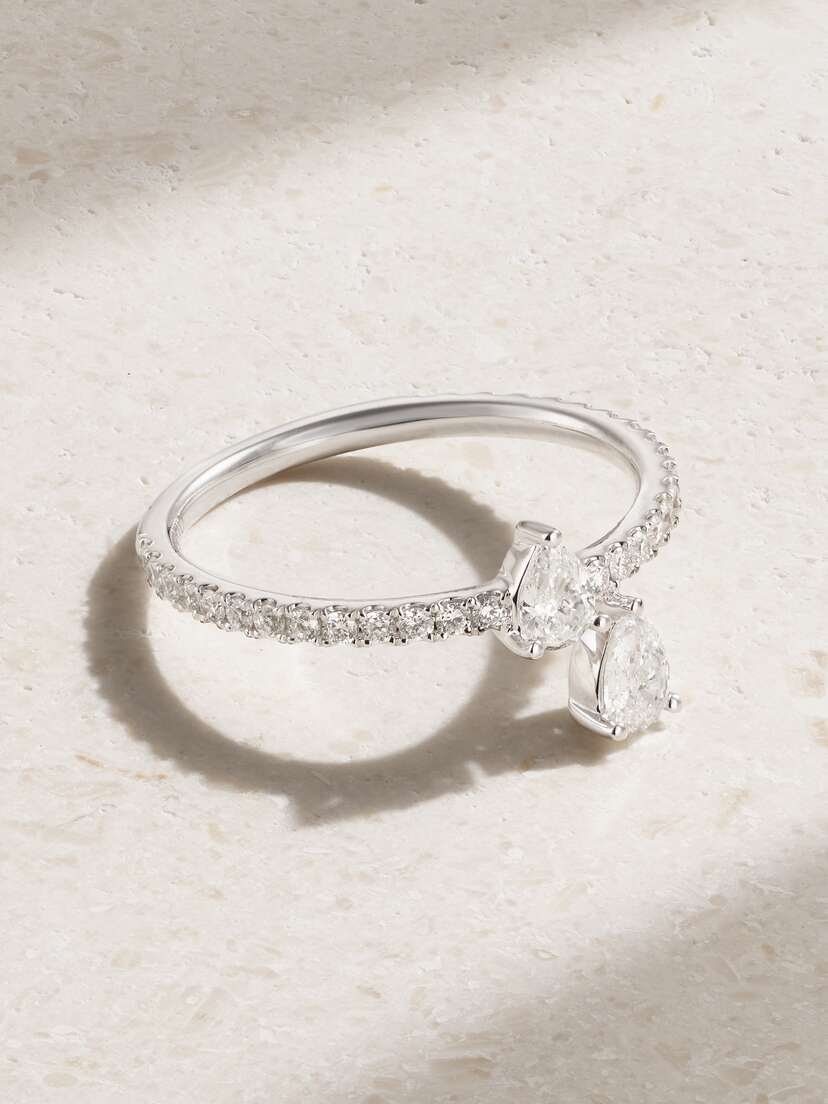 Anita Ko Princess 18-karat Gold Diamond Eternity Ring