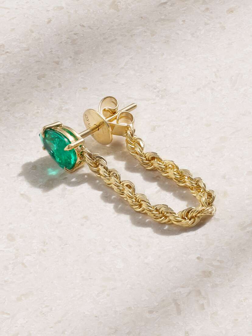Anita Ko 18-karat Gold Emerald Single Earring