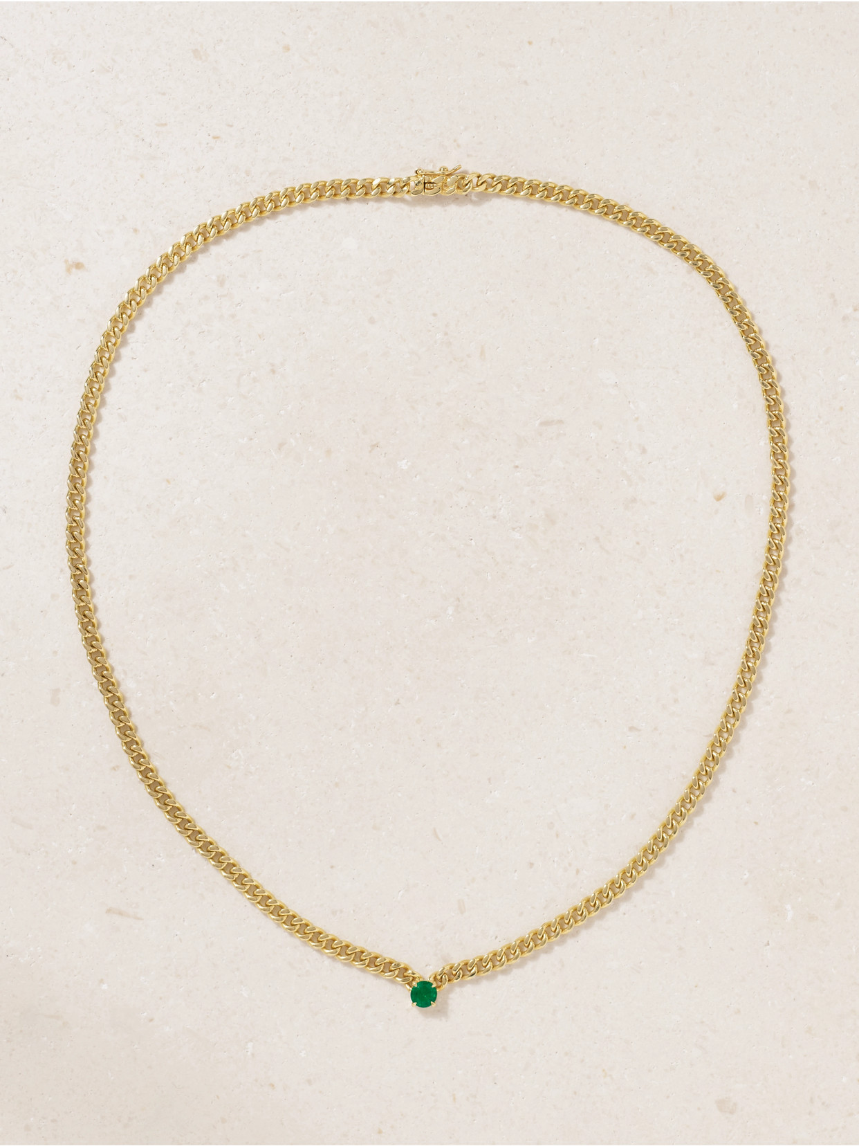 Anita Ko 18-karat Gold Emerald Necklace