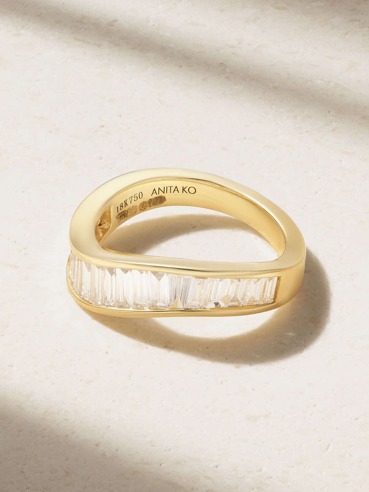 Anita Ko Wave 18-karat Gold Diamond Ring