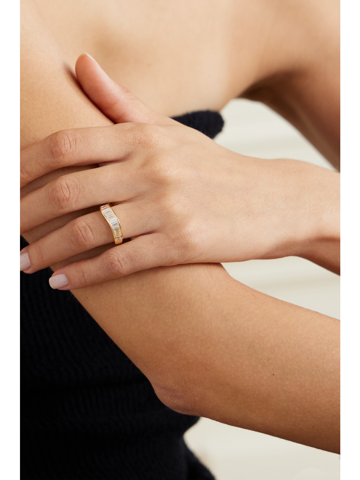 Anita Ko Wave 18-karat Gold Diamond Ring In Gold