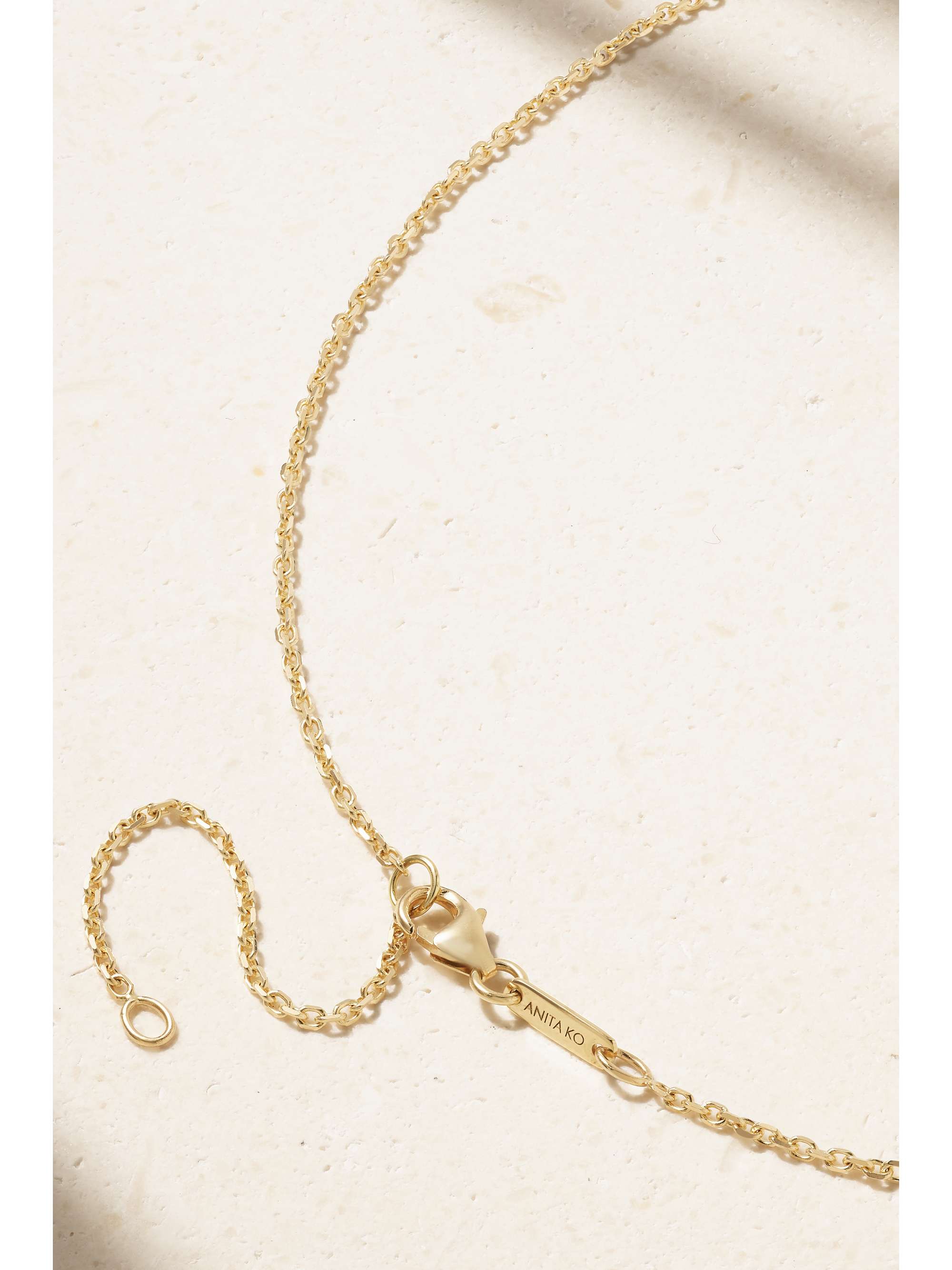 ANITA KO Initial 18-karat gold diamond necklace | NET-A-PORTER