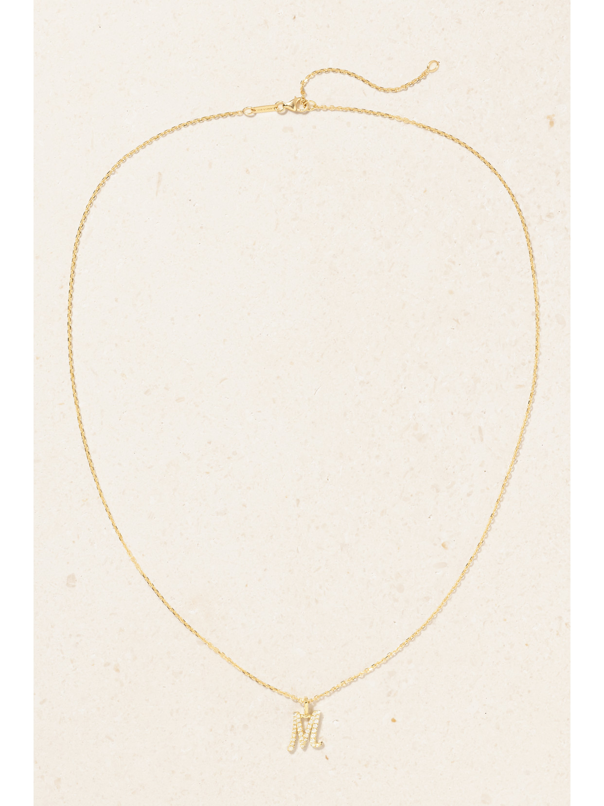 ANITA KO INITIAL 18-KARAT GOLD DIAMOND NECKLACE