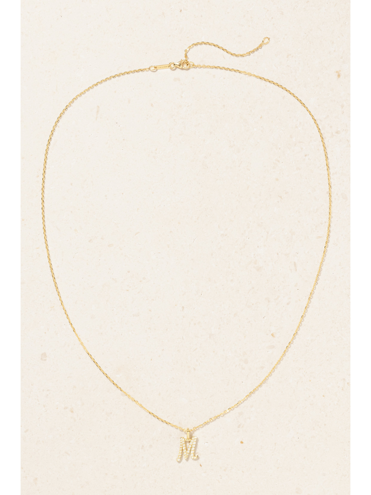 Shop Anita Ko Initial 18-karat Gold Diamond Necklace