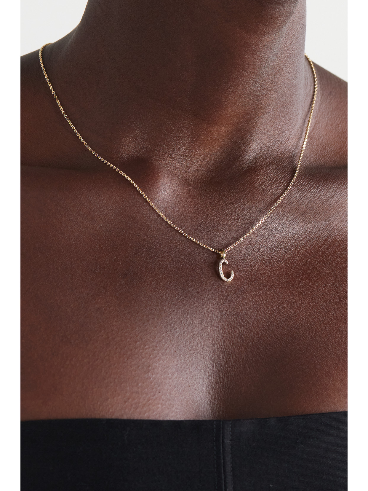 ANITA KO INITIAL 18-KARAT GOLD DIAMOND NECKLACE