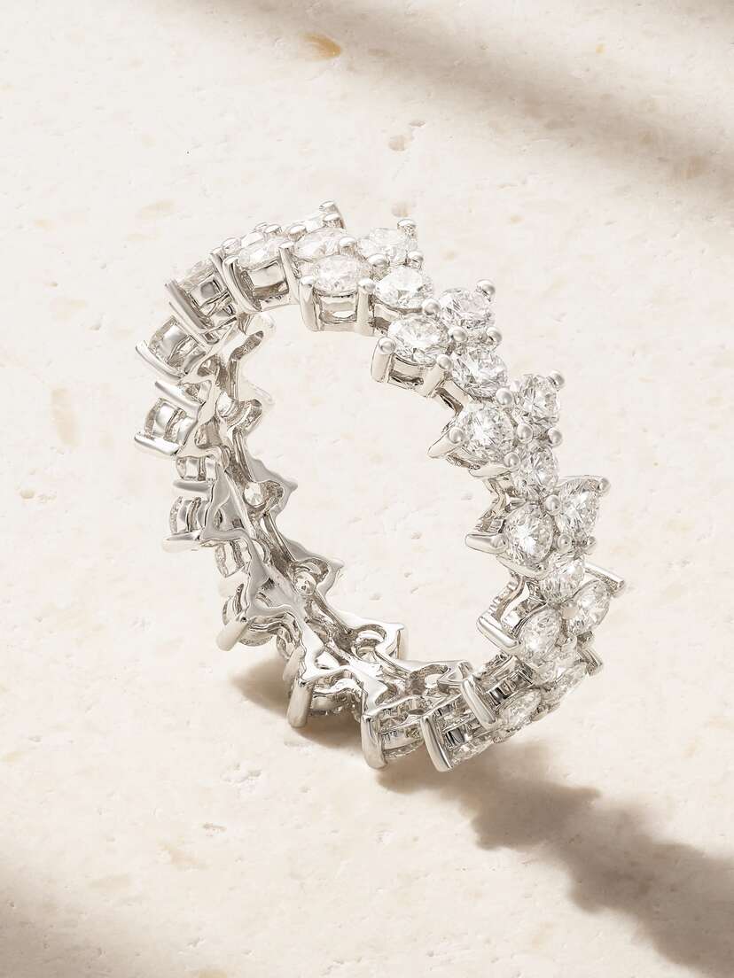 Anita Ko Triangle Eternity 18-karat White Gold Diamond Ring