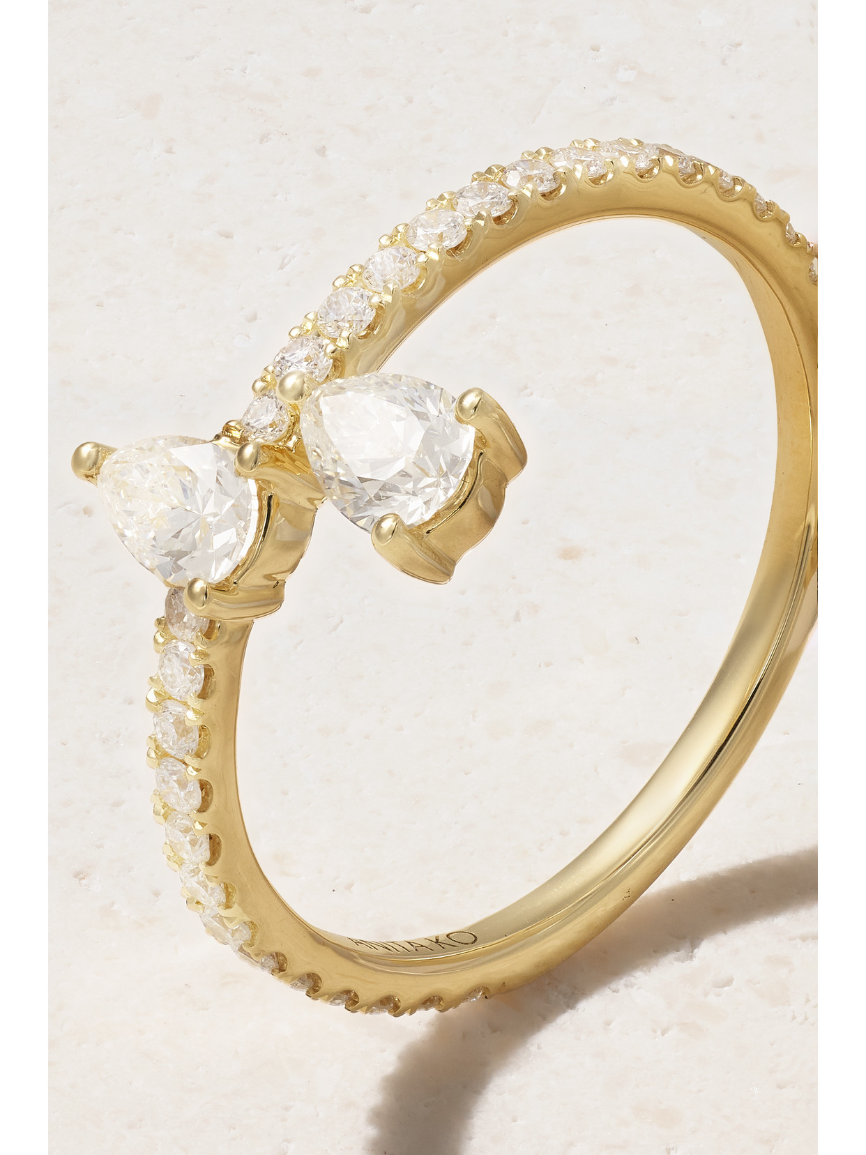 Anita Ko Princess Eternity 18-karat Gold Diamond Ring In Gold