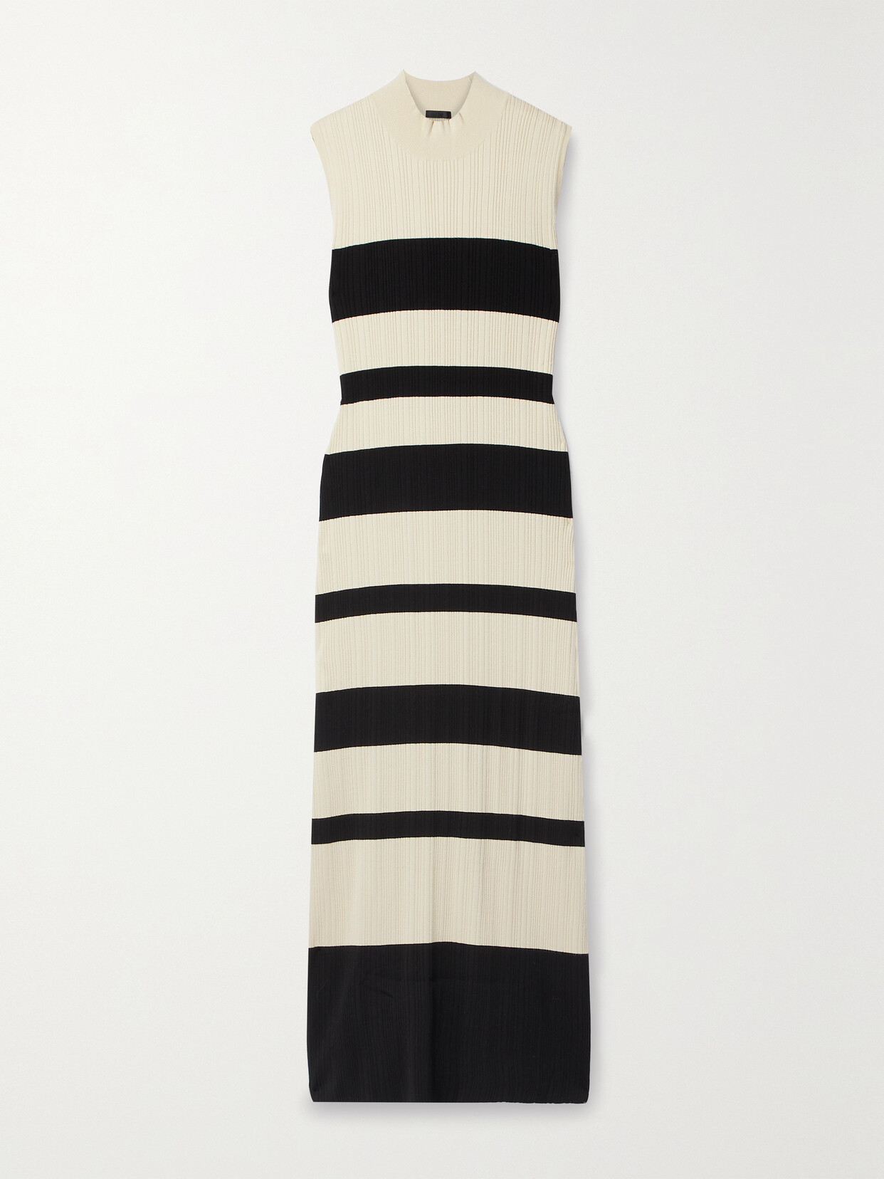 ATM Anthony Thomas Melillo Striped Ribbed-knit Maxi Dress
