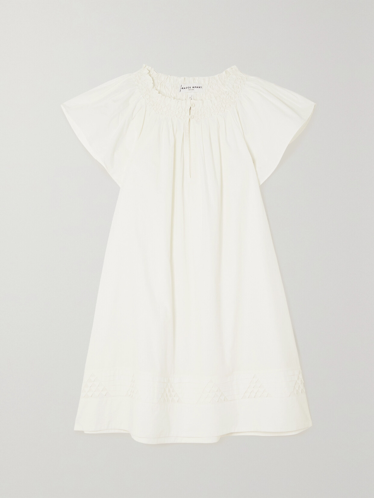 APIECE APART - + Net Sustain Deia Organic Cotton-poplin Mini Dress - Cream