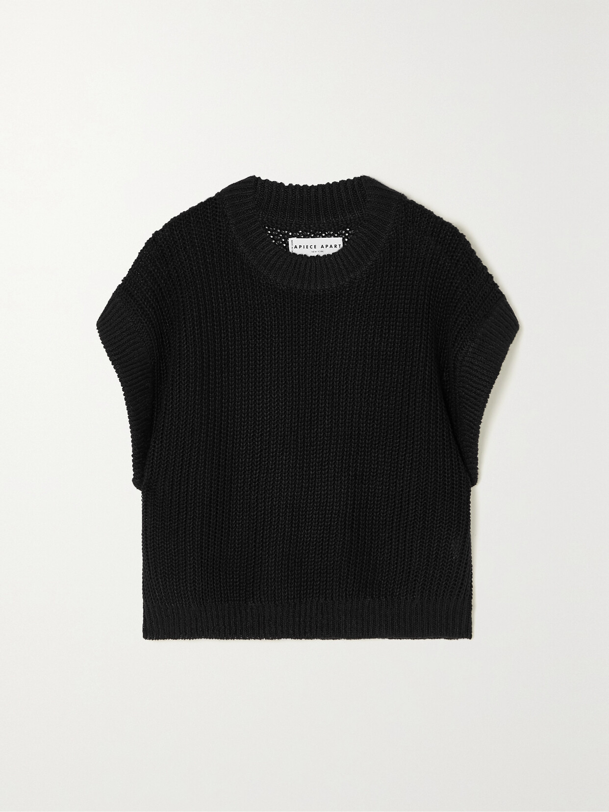 APIECE APART - Oliva Knitted Linen Vest - Black