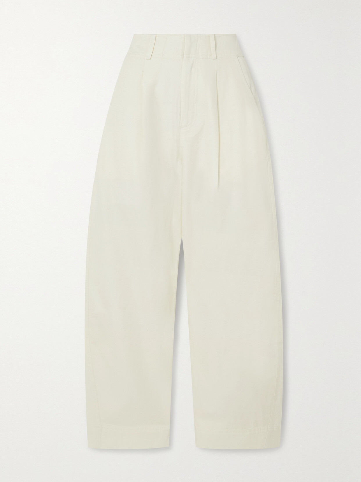 APIECE APART - Bari Linen And Organic Cotton-blend Tapered Pants - Cream