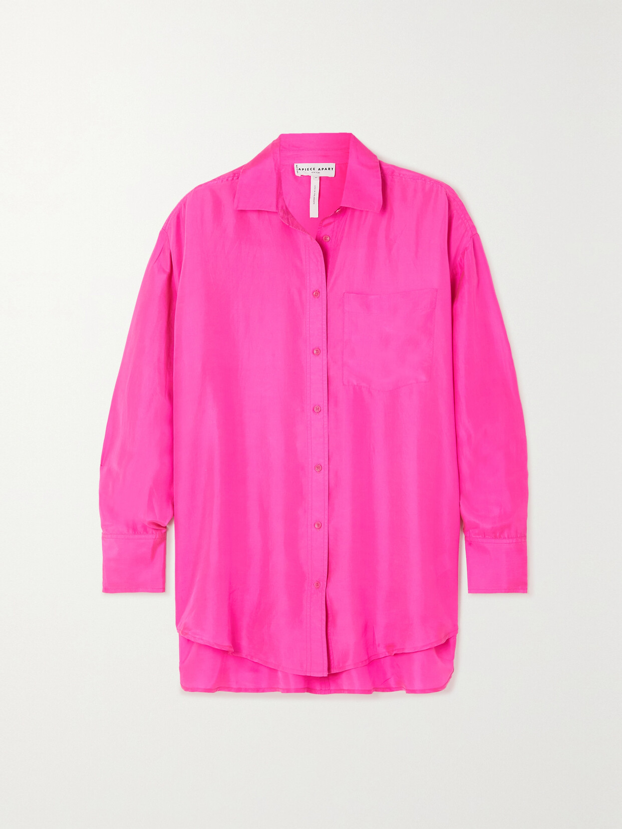 APIECE APART - Oversized Silk Shirt - Pink