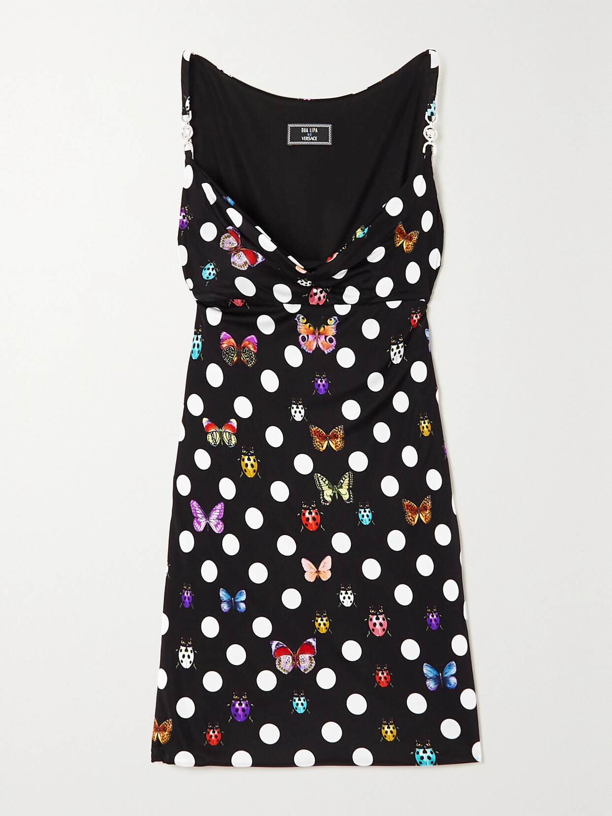 Versace + Dua Lipa Printed Woven Dress - Black