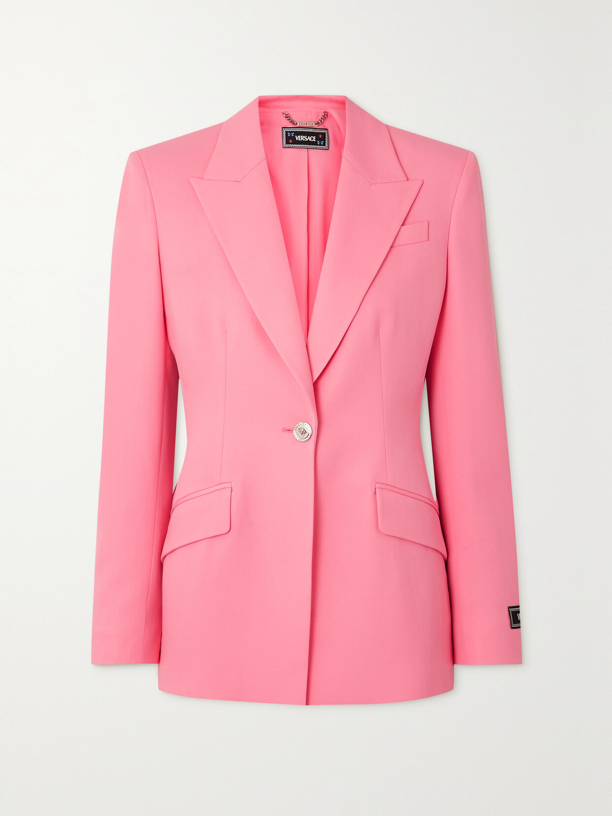 Versace - Appliquéd Wool-twill Blazer - Pink