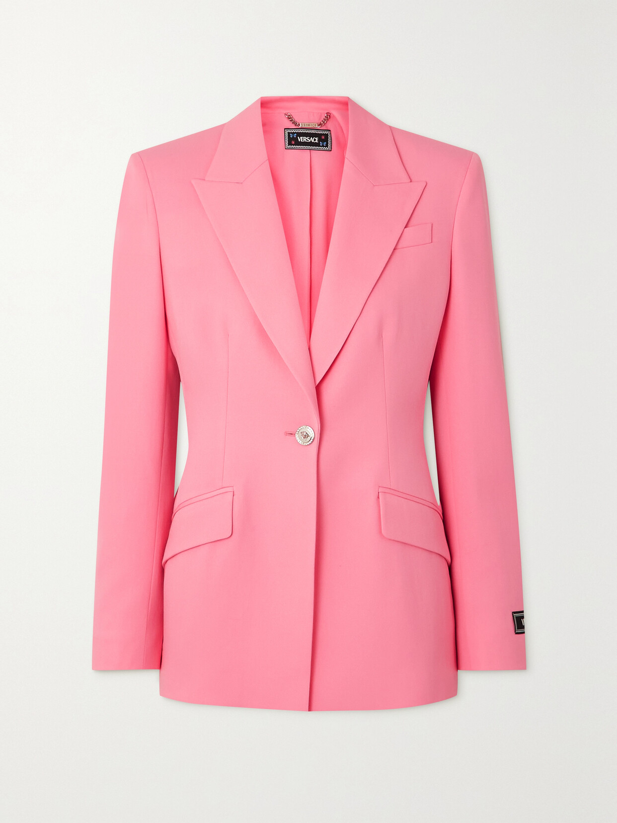 Versace - Appliquéd Wool-twill Blazer - Pink