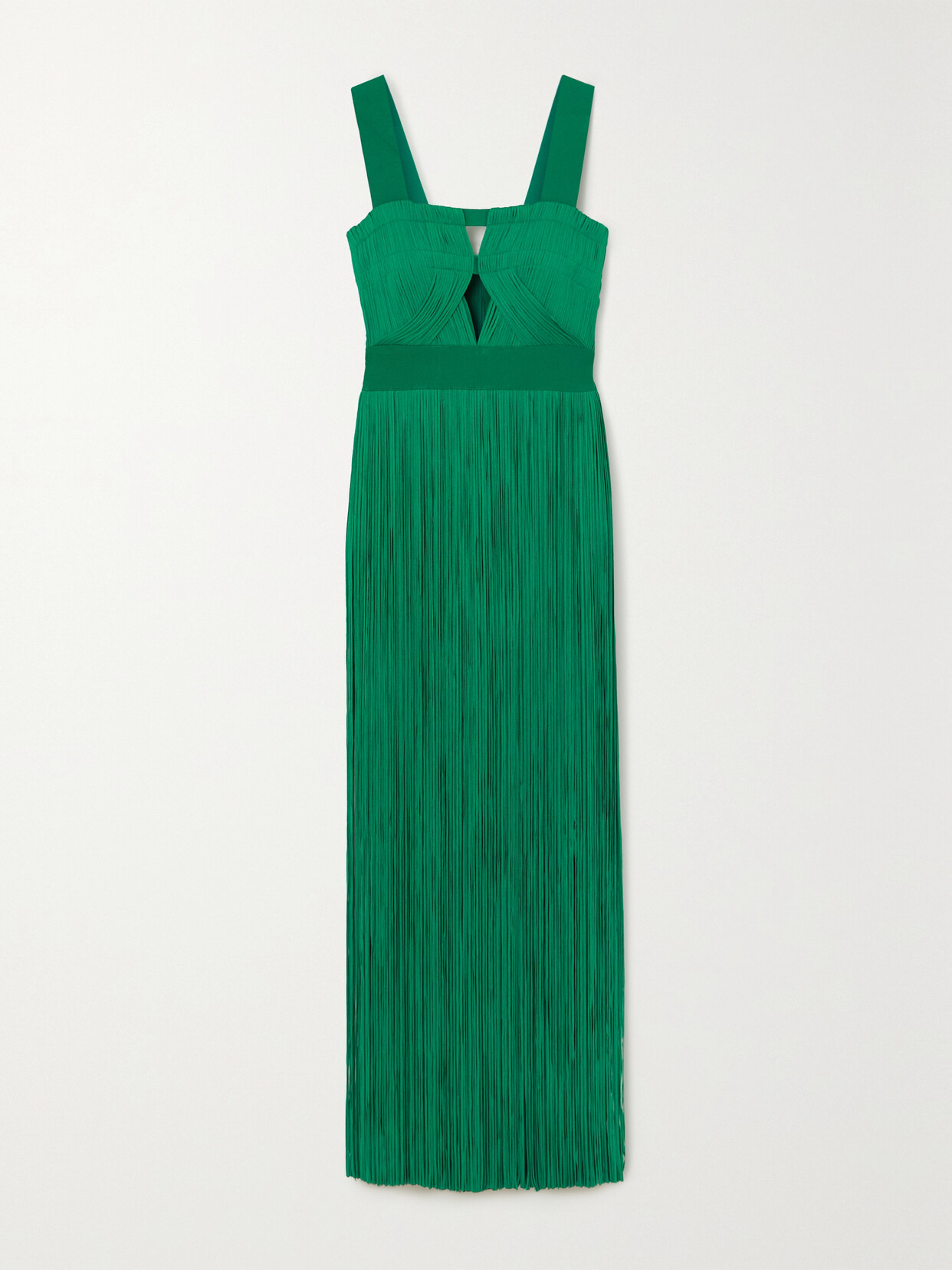 Hervé Léger - Fringed Recycled-bandage Gown - Green