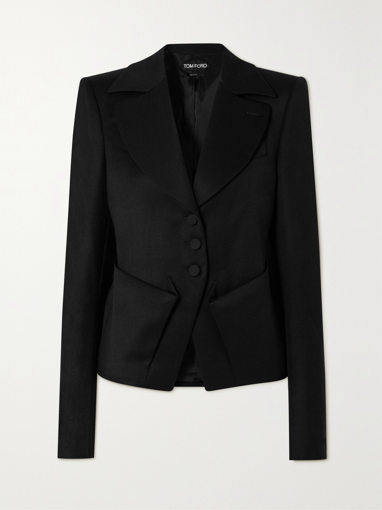 TOM FORD - Embellished Wool Blazer - Black