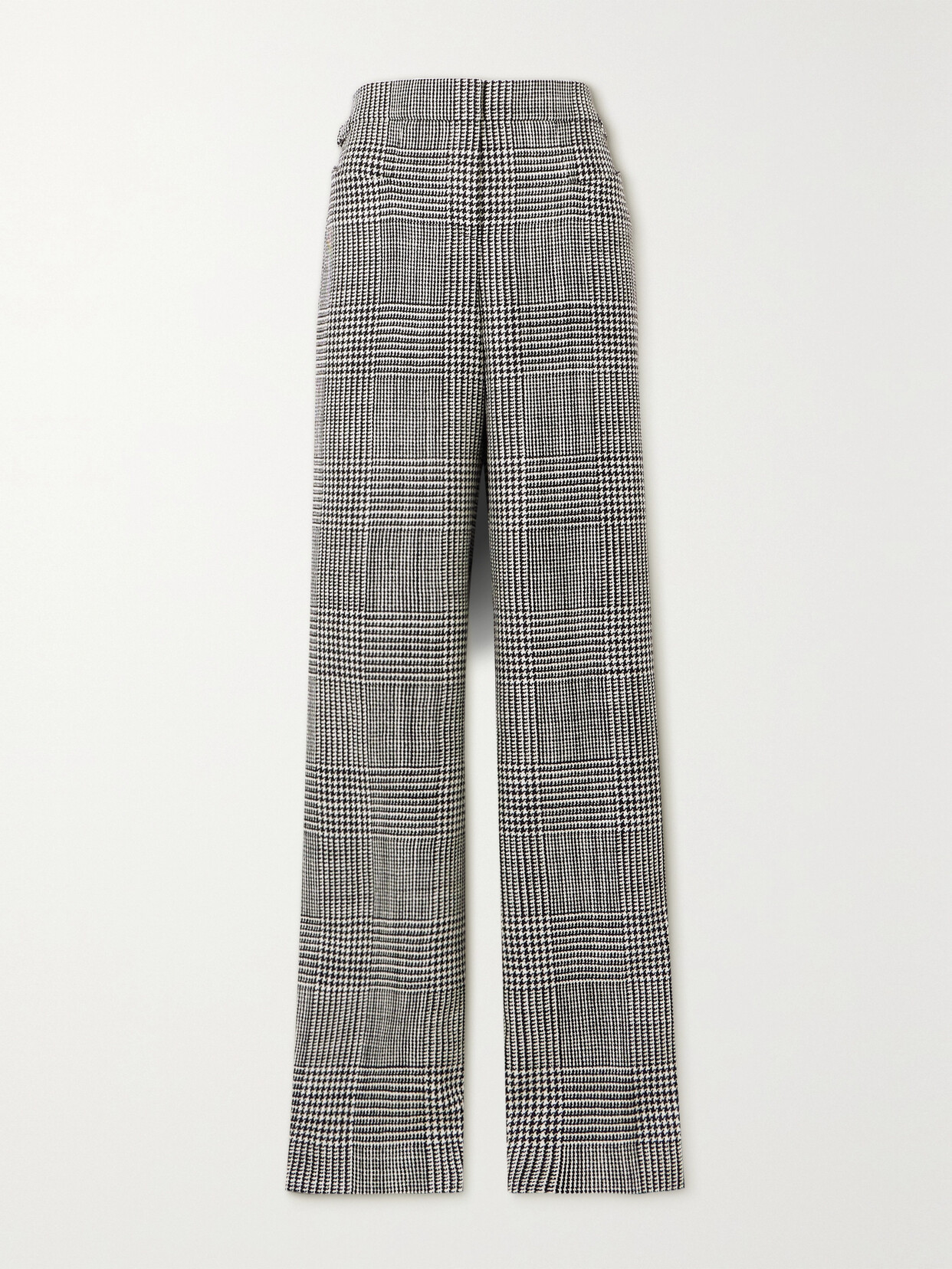 TOM FORD Prince Of Wales Checked Wool Straight-leg Pants - Gray