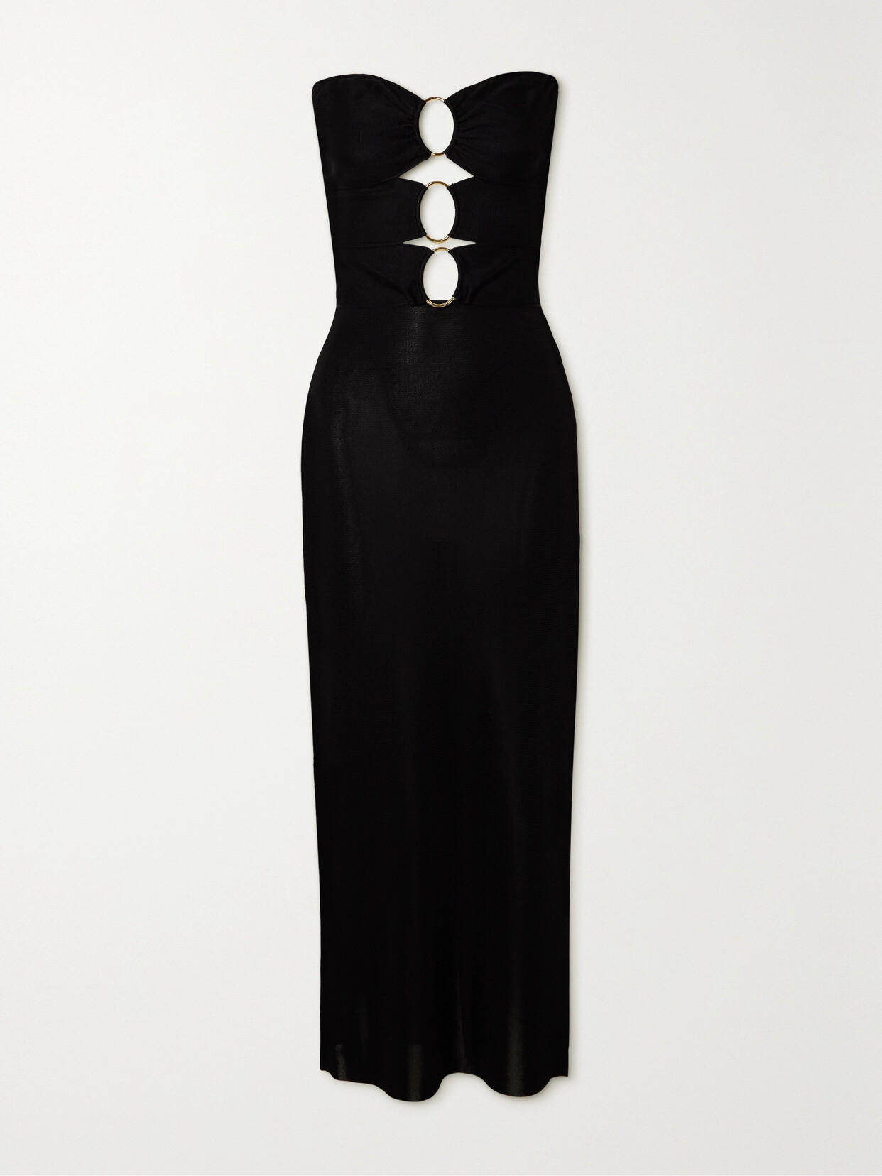 TOM FORD - Strapless Cutout Embellished Knitted Gown - Black