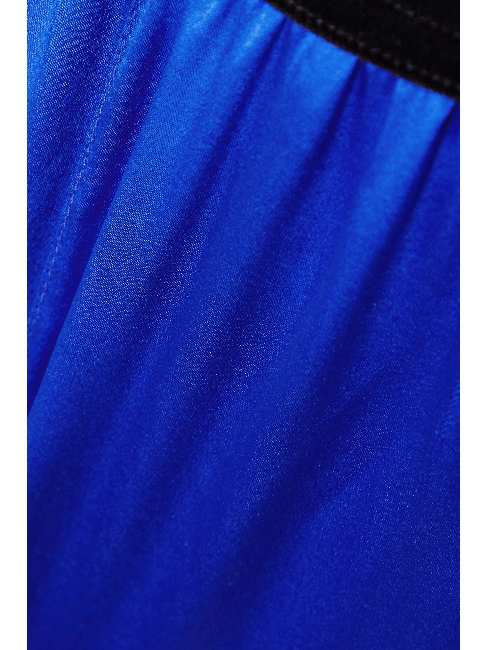 TOM FORD Velvet-trimmed stretch-silk satin pants