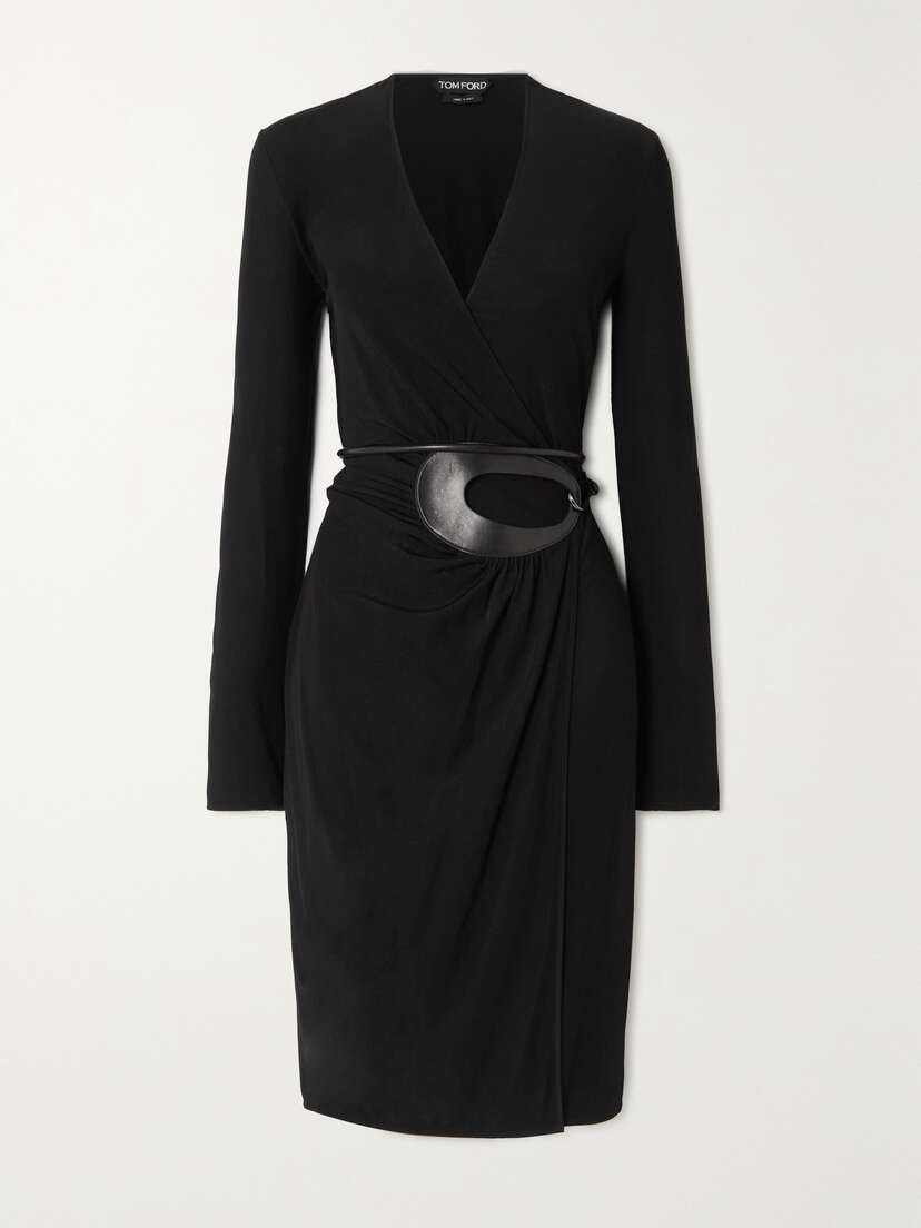 Tom Ford Belted Jersey Wrap Dress