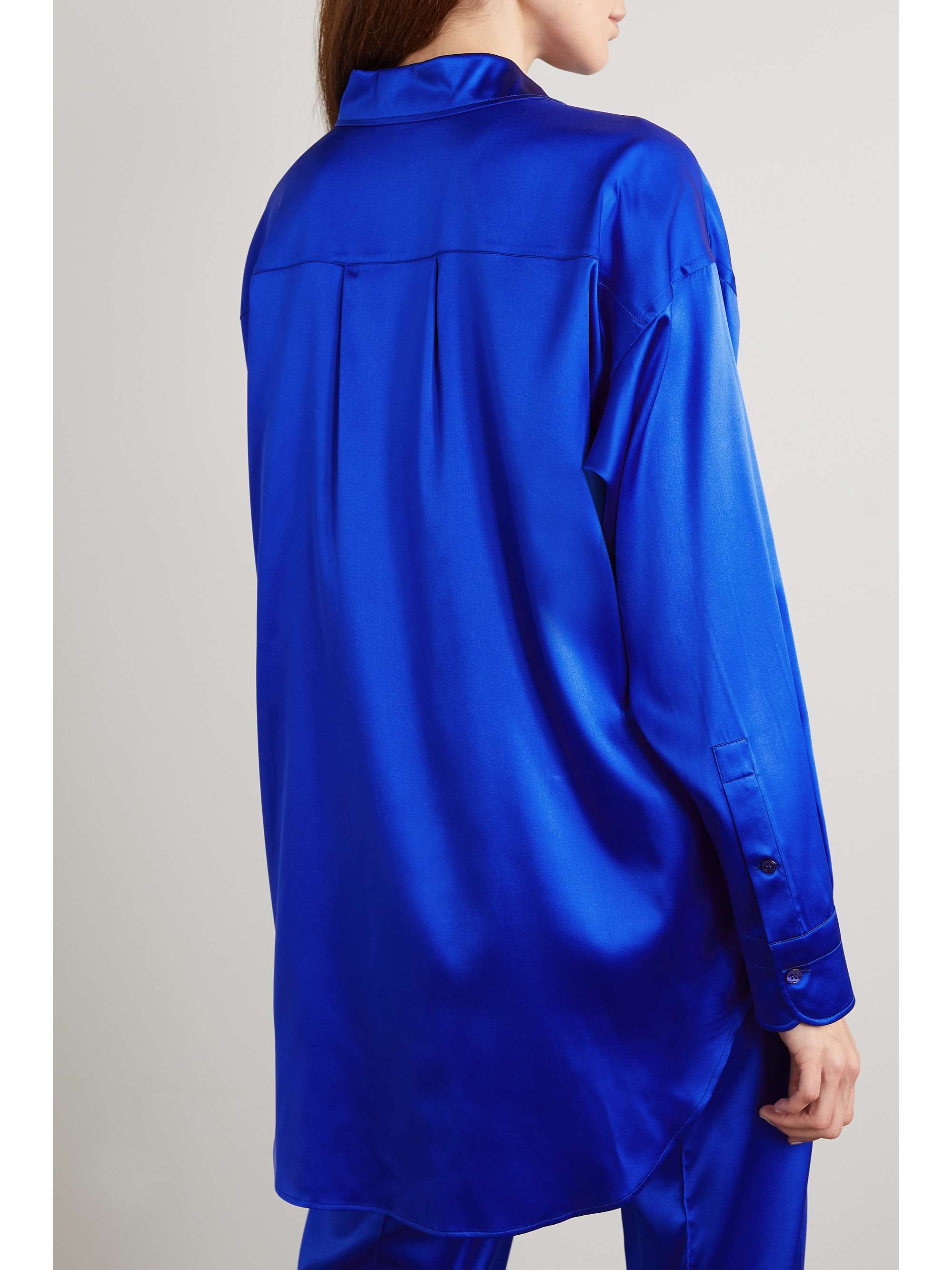 TOM FORD Oversized stretch-silk satin shirt
