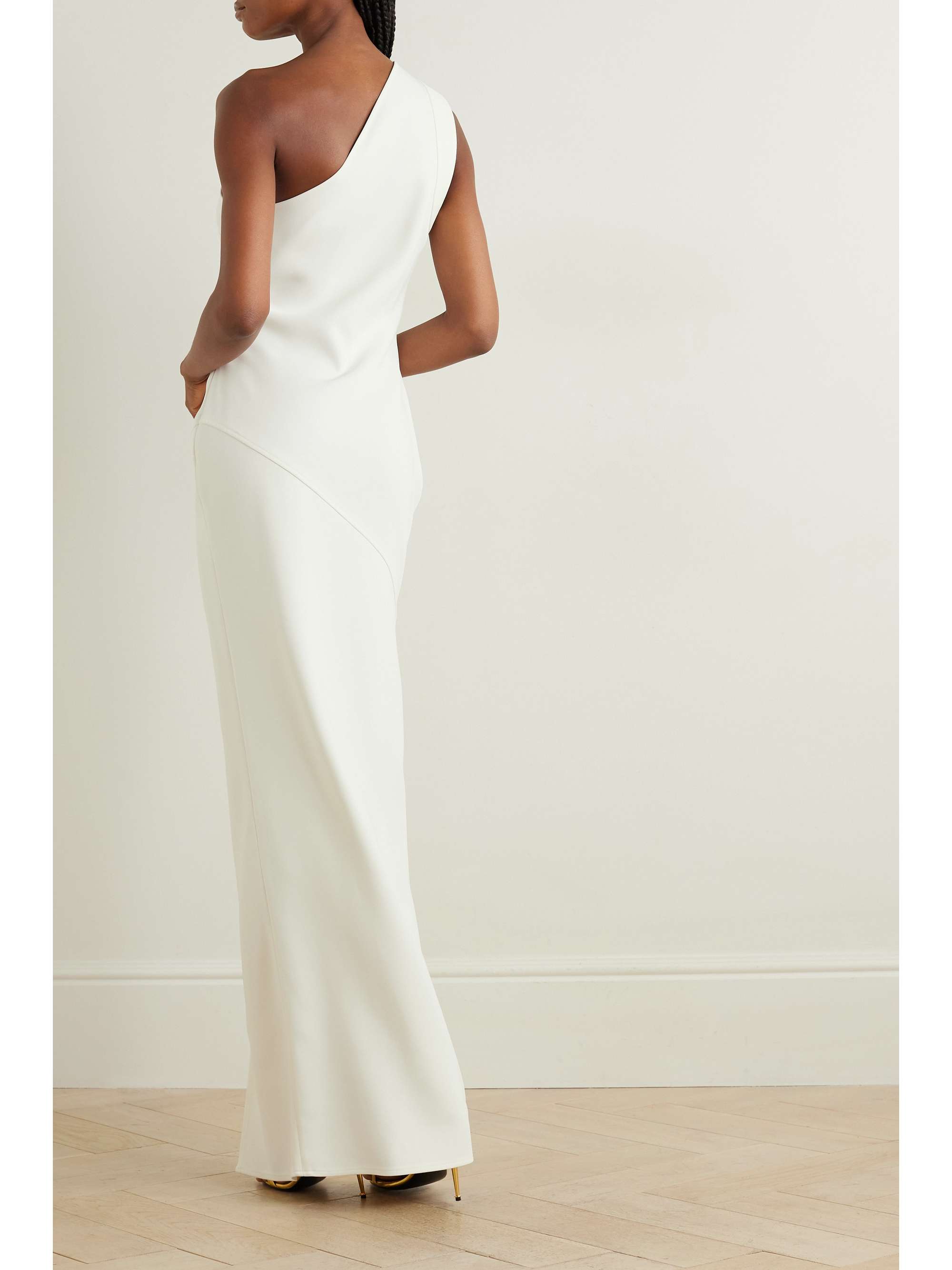 TOM FORD One-shoulder stretch-cady gown | NET-A-PORTER