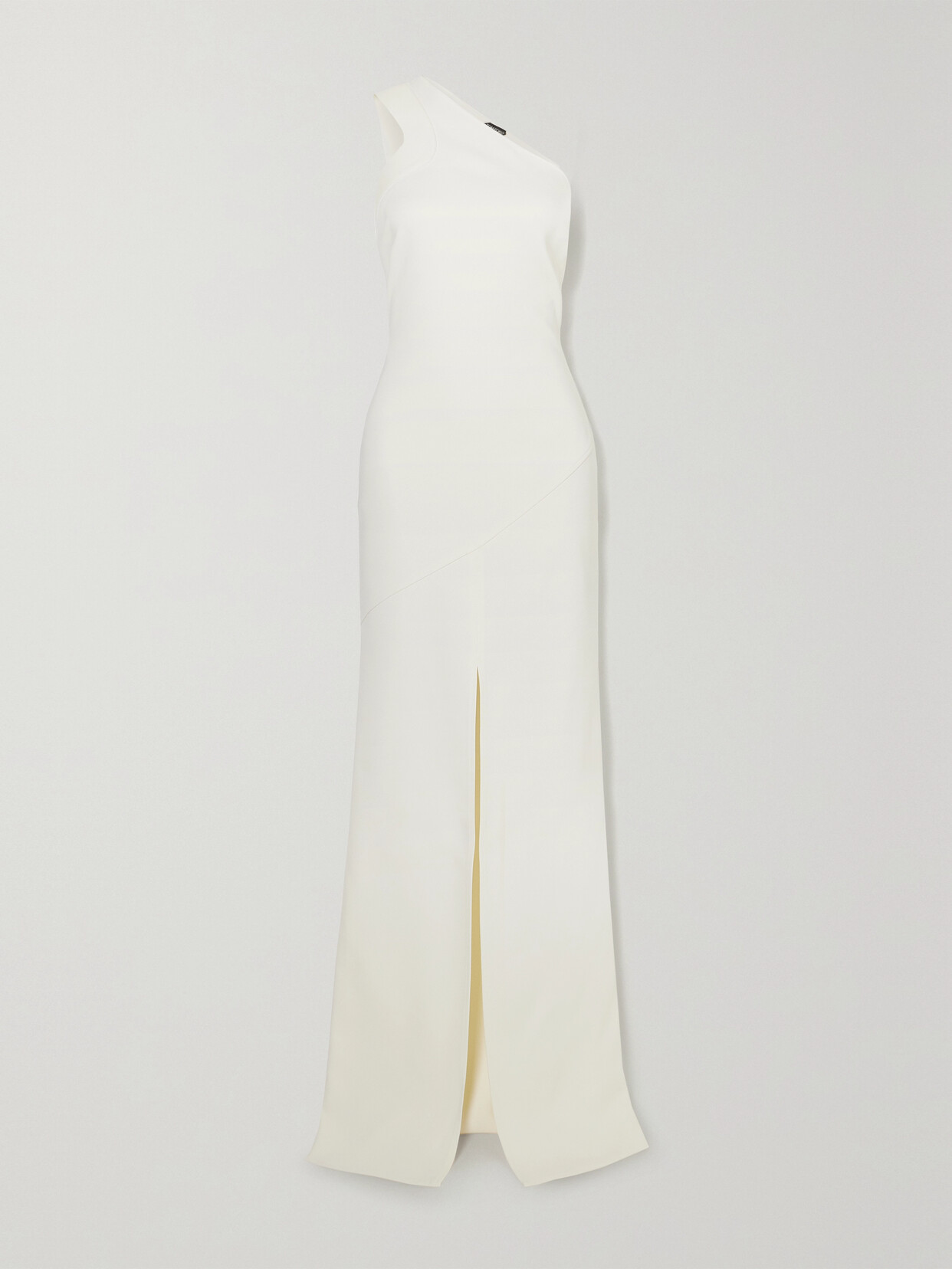 TOM FORD - One-shoulder Stretch-cady Gown - White