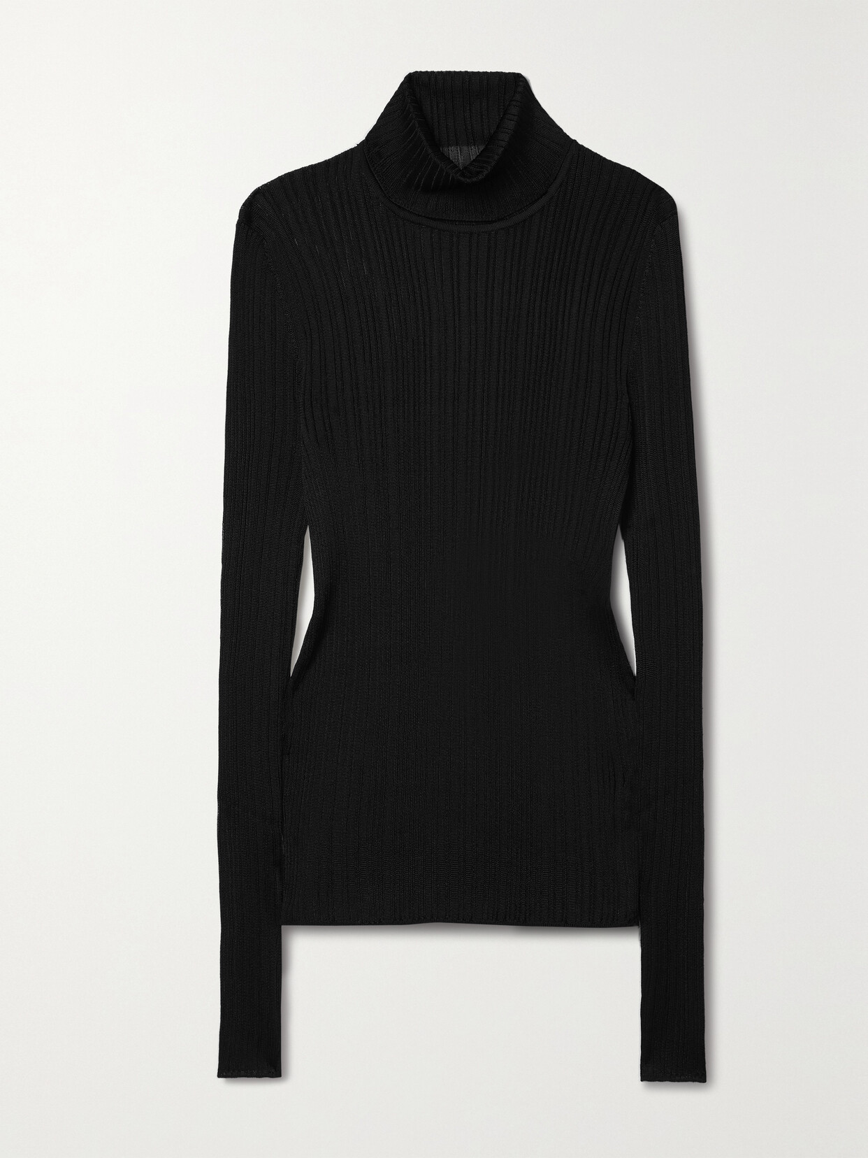 TOM FORD - Ribbed-knit Turtleneck Top - Black