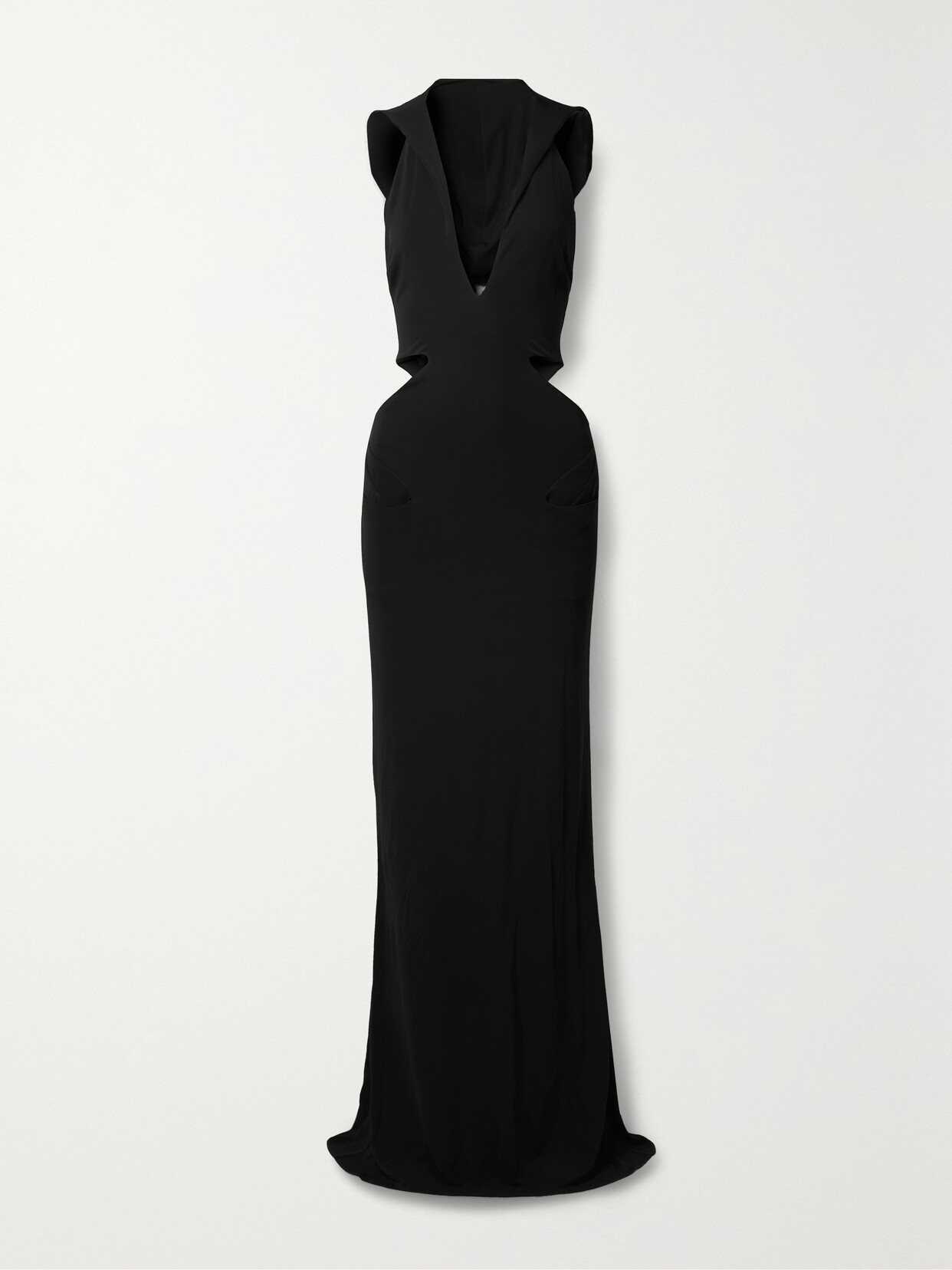 TOM FORD - Hooded Cutout Stretch-jersey Maxi Dress - Black