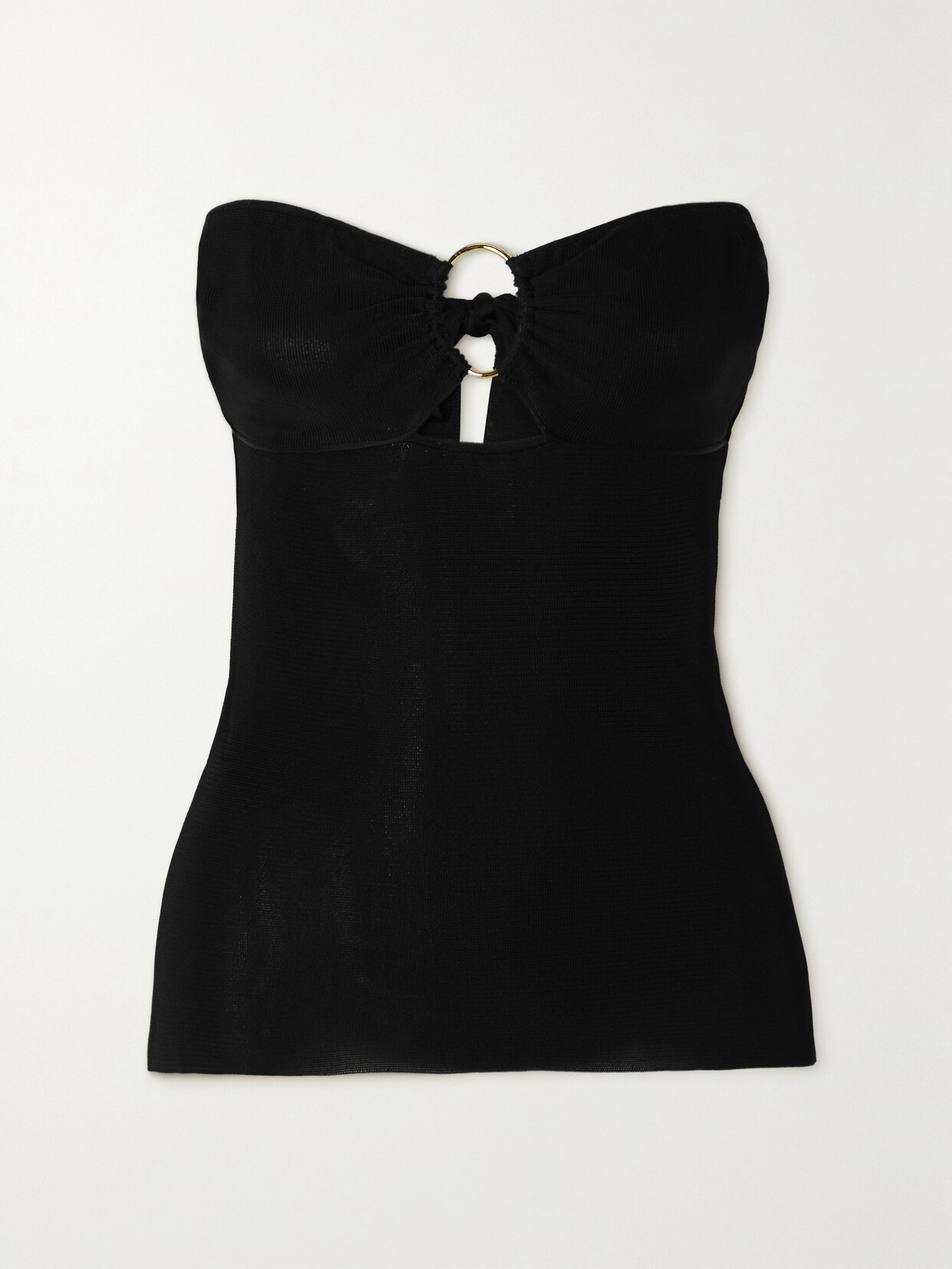 TOM FORD - Strapless Cutout Embellished Stretch-knit Top - Black