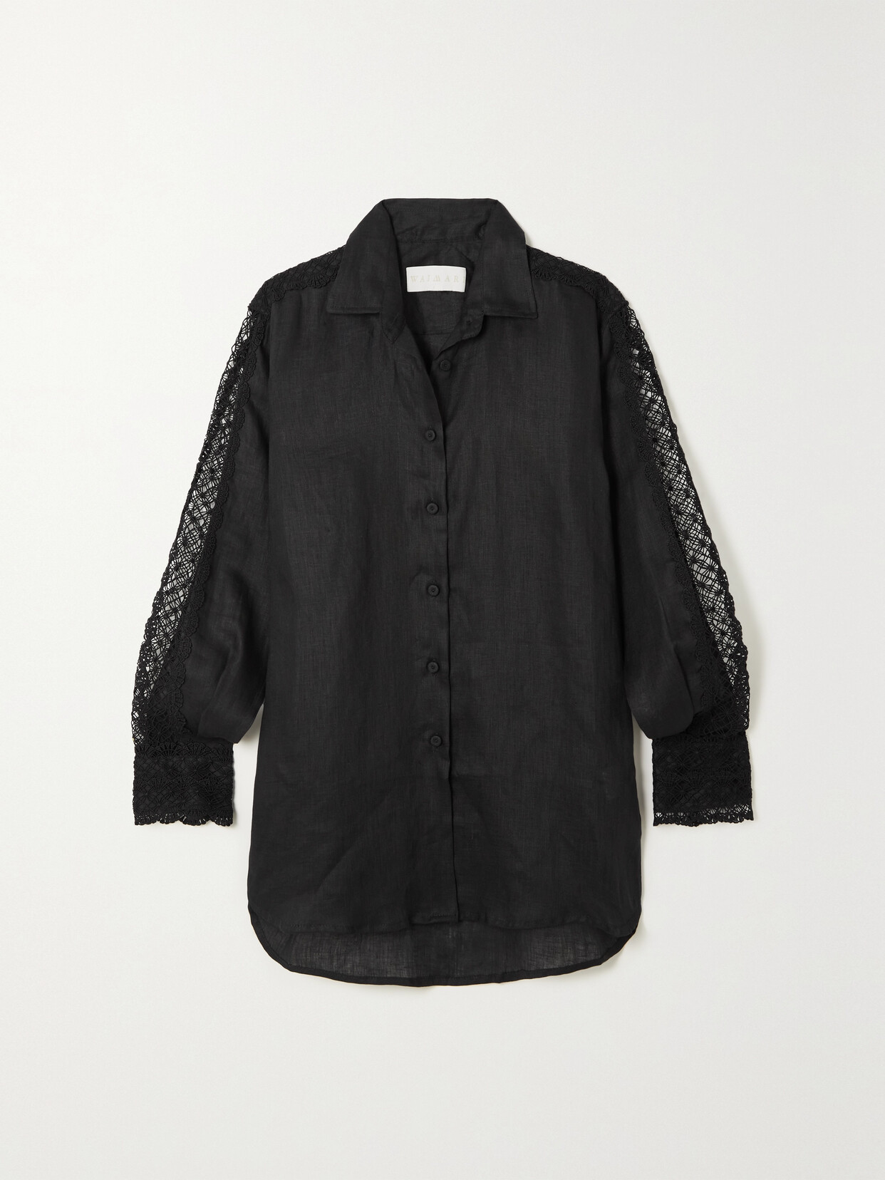 WAIMARI + Net Sustain Verena Lace-trimmed Linen Shirt