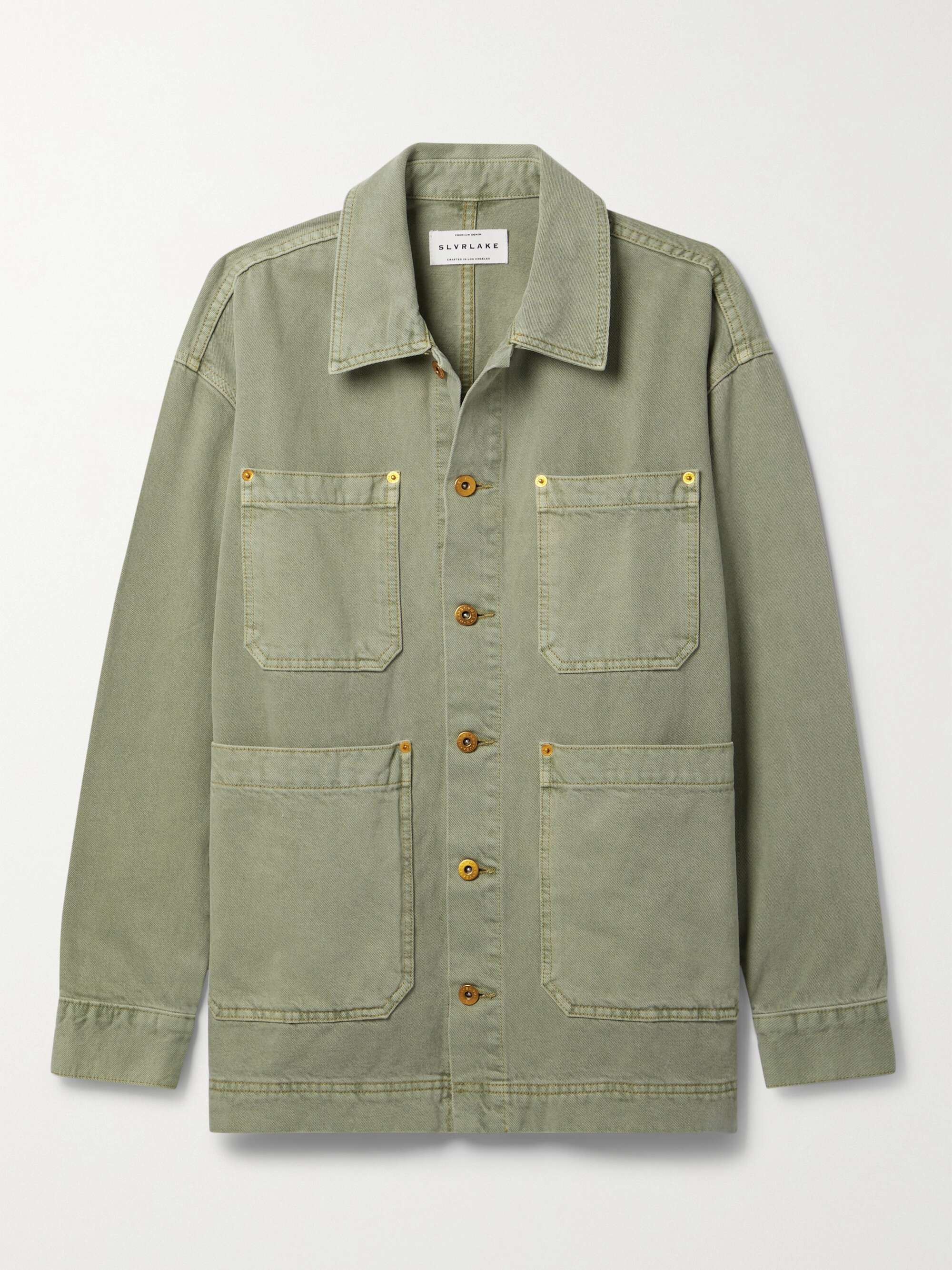 SLVRLAKE + NET SUSTAIN oversized organic denim jacket | NET-A-PORTER