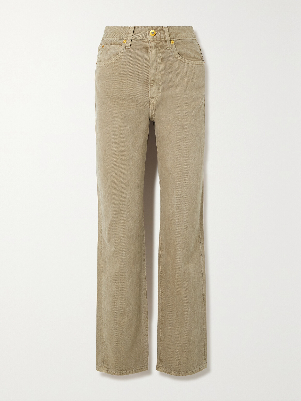 SLVRLAKE - + Net Sustain London High-rise Straight-leg Organic Jeans - Neutrals