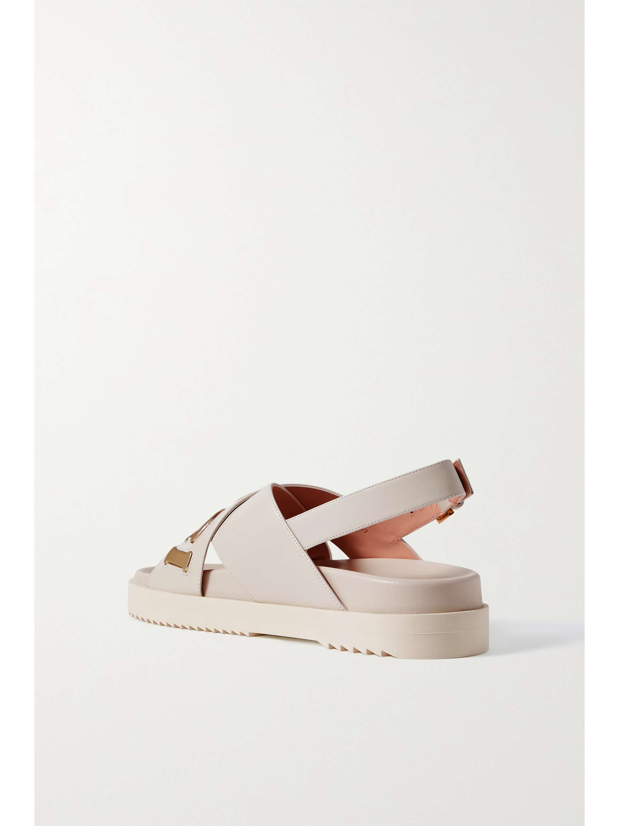 GUCCI Logoembossed leather sandals NETAPORTER