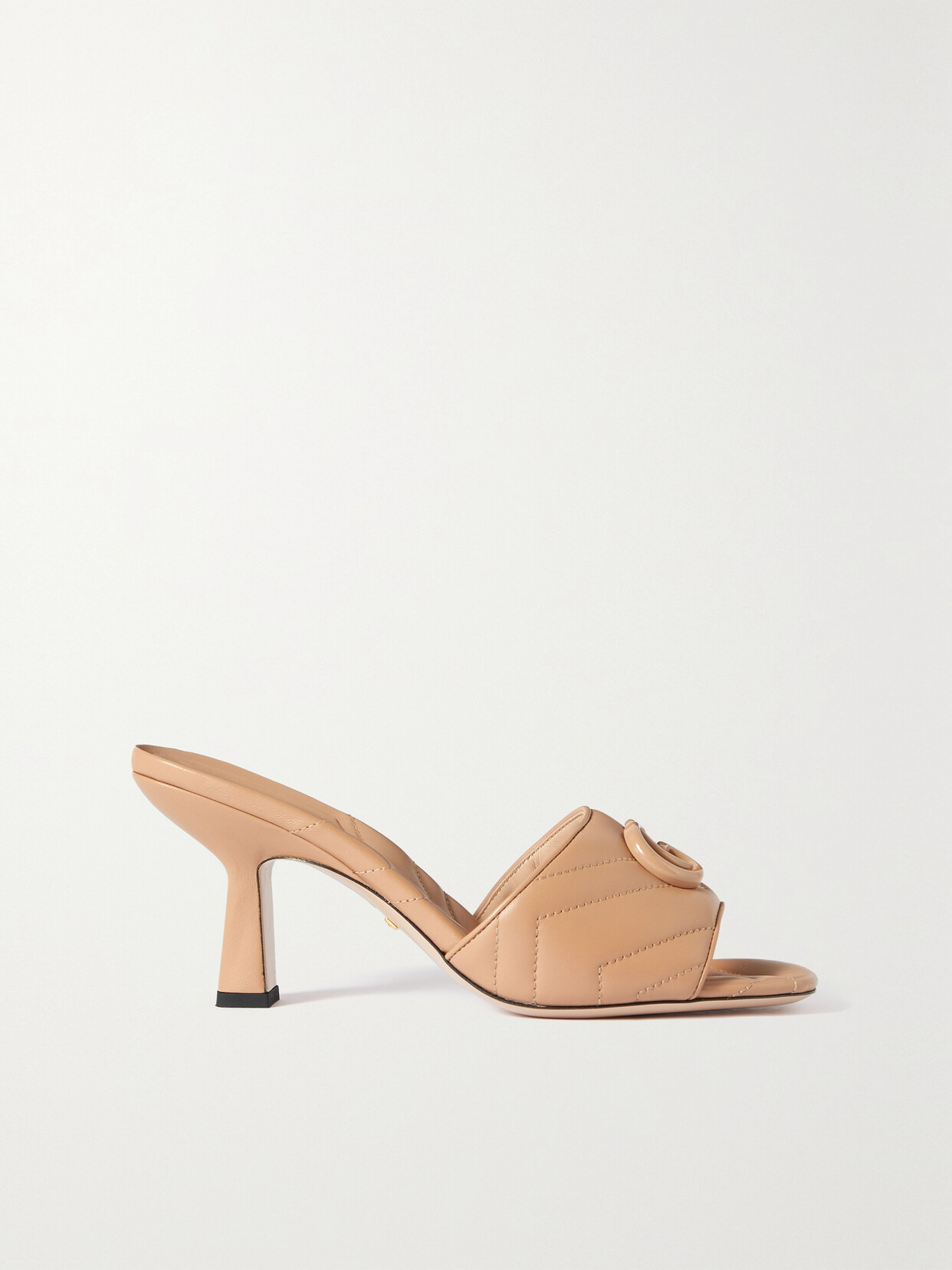 Gucci Marmont Logo-embellished Quilted Leather Mules